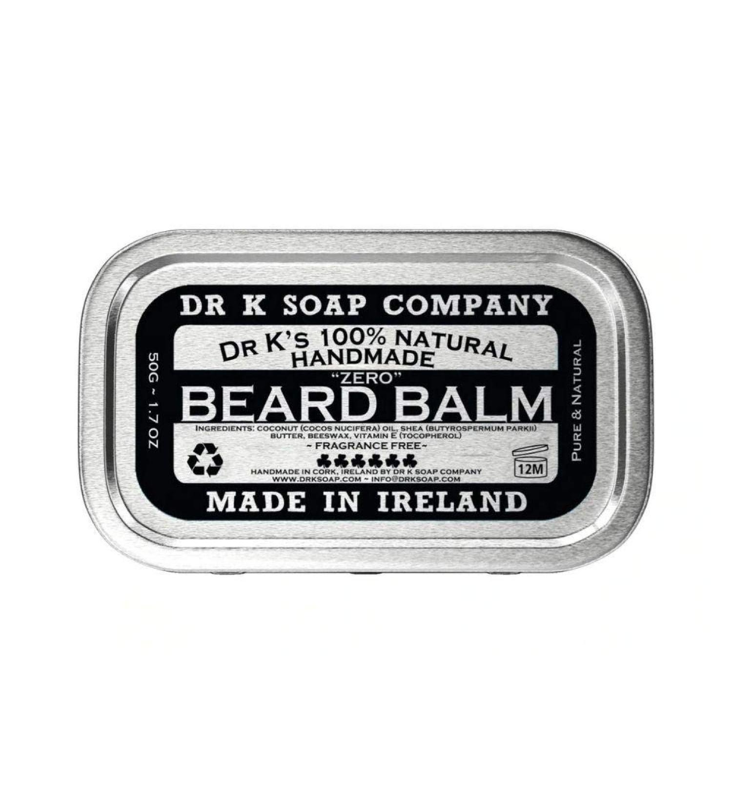 Dr K Soap Company Dr K Soap Company Beard Balm - Zero - Neutral Fragrance - 50g - Beard Balm - 100% Natural Ingredients