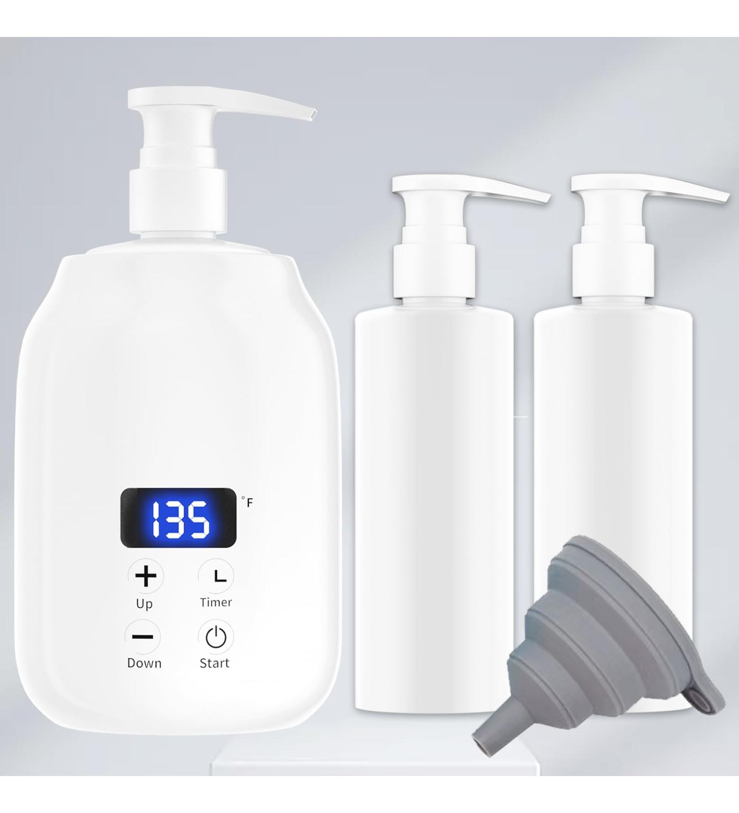 Massage Oil Warmer for Spa - Dual Bottle LED Display Gel Warmer for Salon | White Lotion & Oil Heating Solution - Buy Online on GoSupps.com