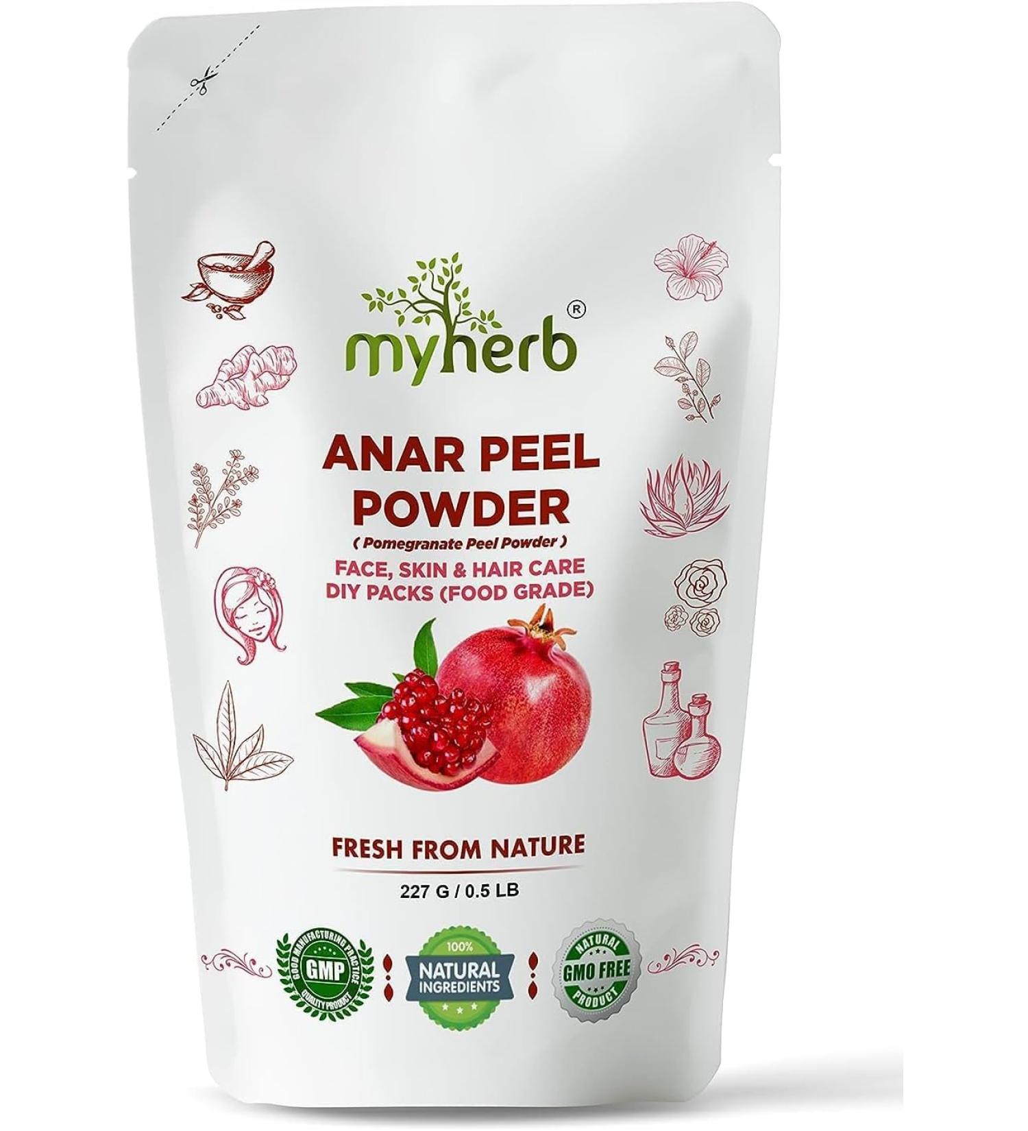 100% Pure Natural Organic Anar Peel Powder (Pumegranate Peel Powder) || 227 Gm/0.5 Lbs || for Hair and Face Care || for Skin || for Food Grade || for Men and Women - Buy Online on GoSupps.com