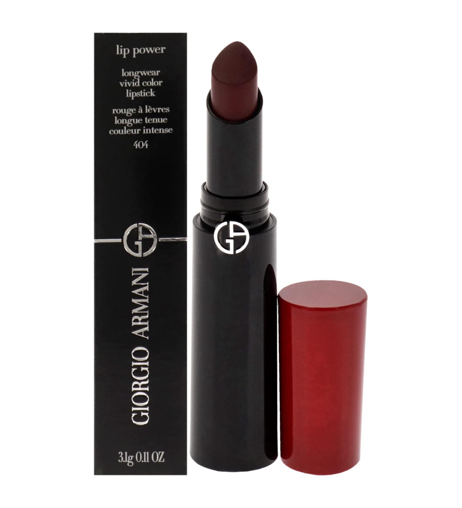 Giorgio Armani Lip Power Lipstick 404 Tempting - Longwear Vivid Color for Women | 0.11 oz - Shop Internationally - Buy Online on GoSupps.com