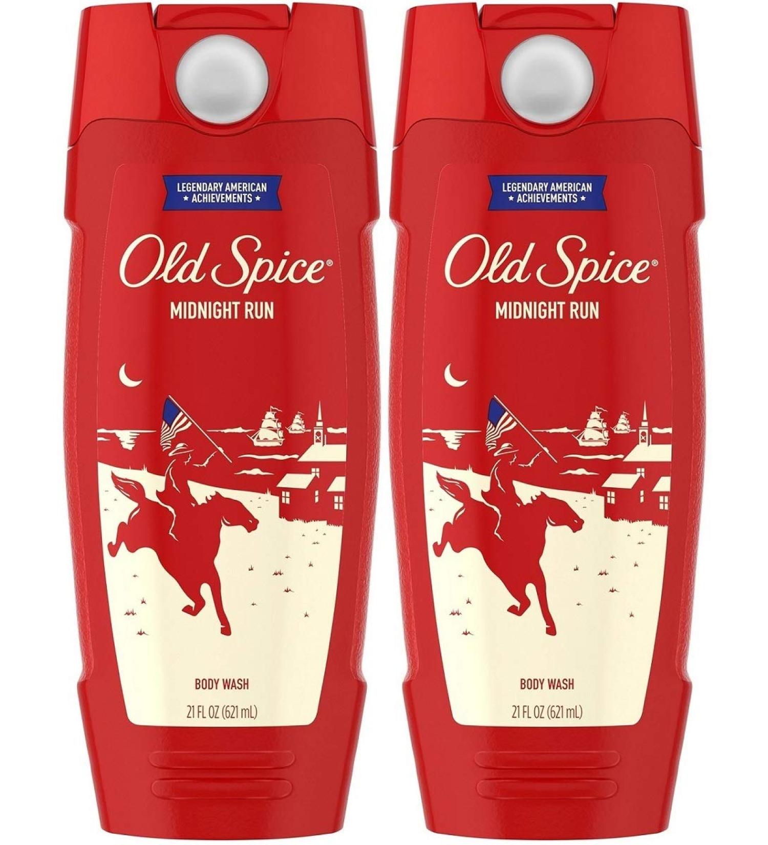 Old Spice Legendary American Achievements Body Wash Midnight Run 21 Ounce (Pack of 2)