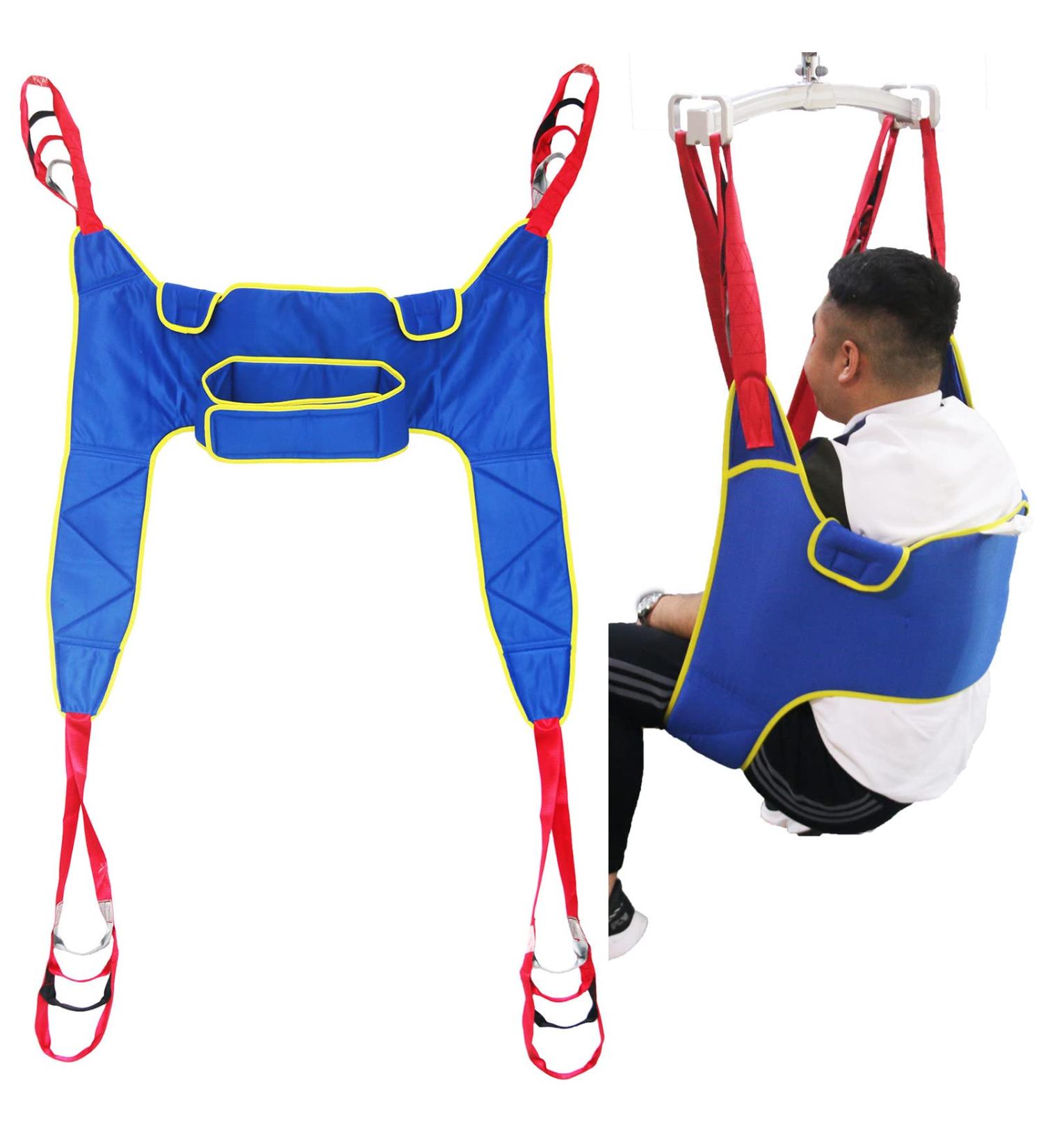 Transfer Nursing Sling 180 Kg Load Capacity Lift Toileting Sling - Full Body Disabled Lifting Harness for Elderly Lifter with Divided Leg Sling Medium - Buy Online on GoSupps.com