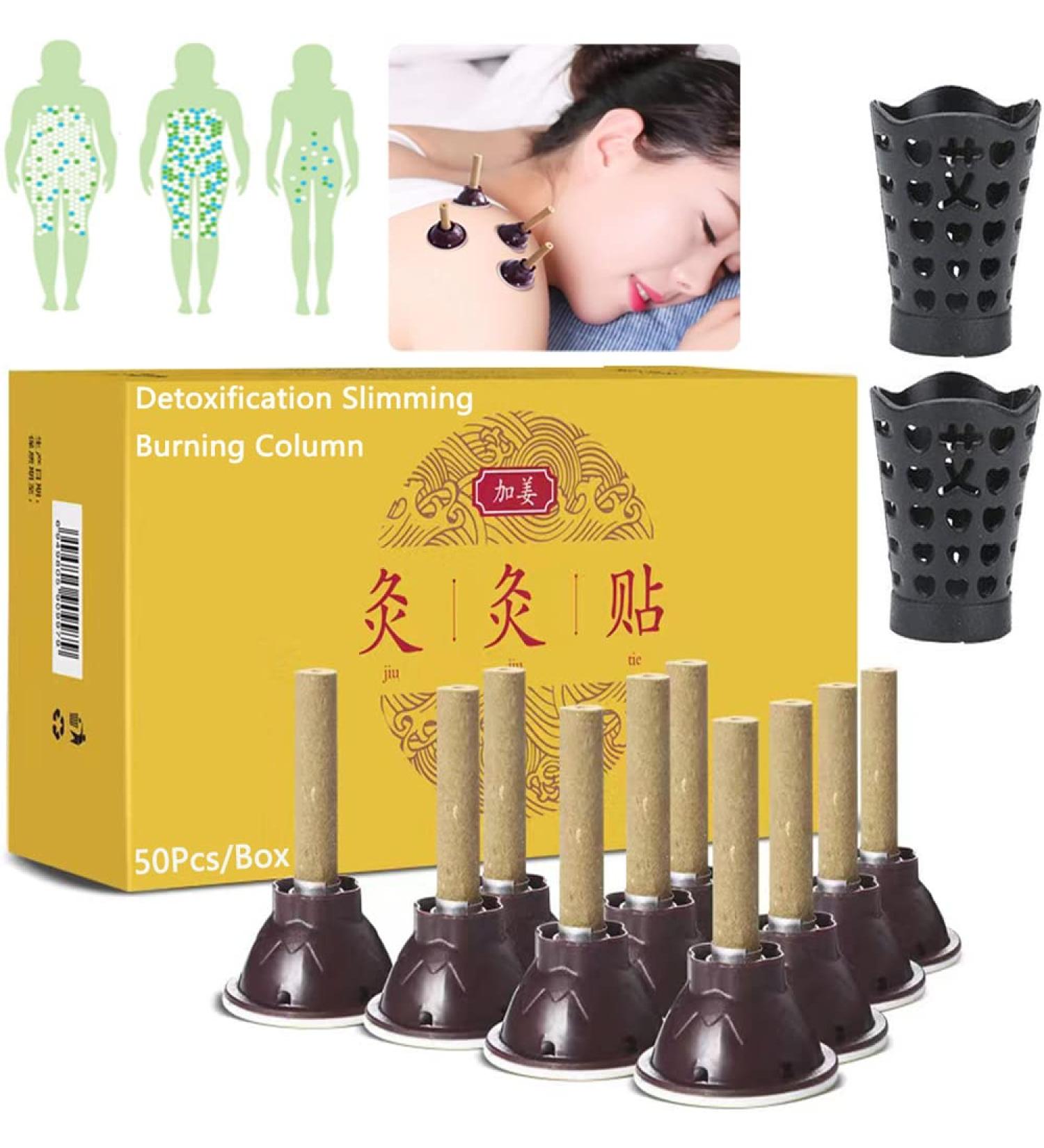 Moxa Sticks for Moxibustion Moxibustion Sticks 50/100/150Set Moxibustion Gathering Energy Burning Column Moxa Stick Moxa Box Moxa Heat Pack Moxibustion Box with Self-Stick Base (100Set) - Buy Online on GoSupps.com