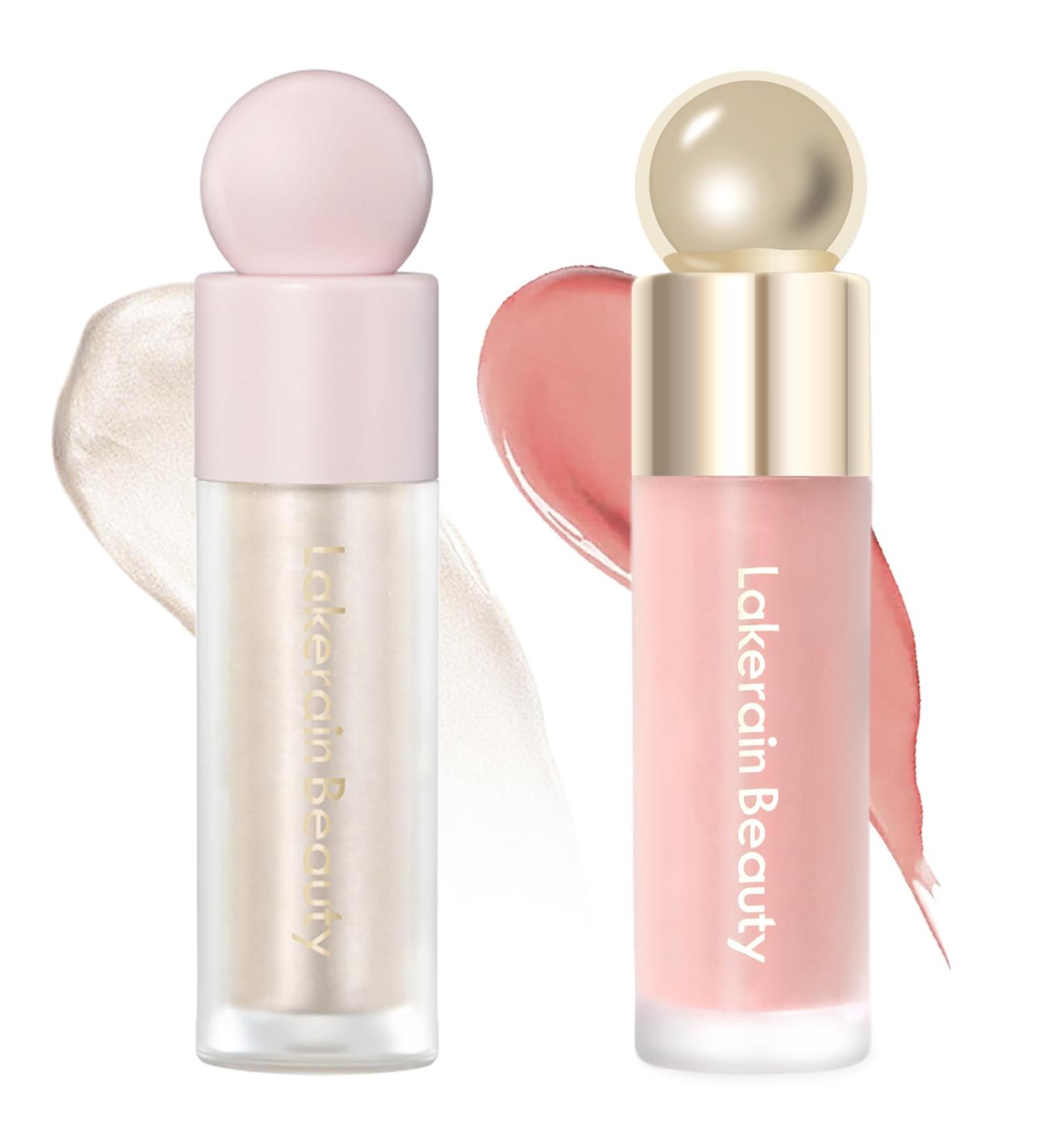 Erinde Liquid Highlighter Makeup Stick Natural Glossy Finish Lightweight & Blendable Cruelty-Free | 2-Pack Face Illuminator - Buy Online on GoSupps.com
