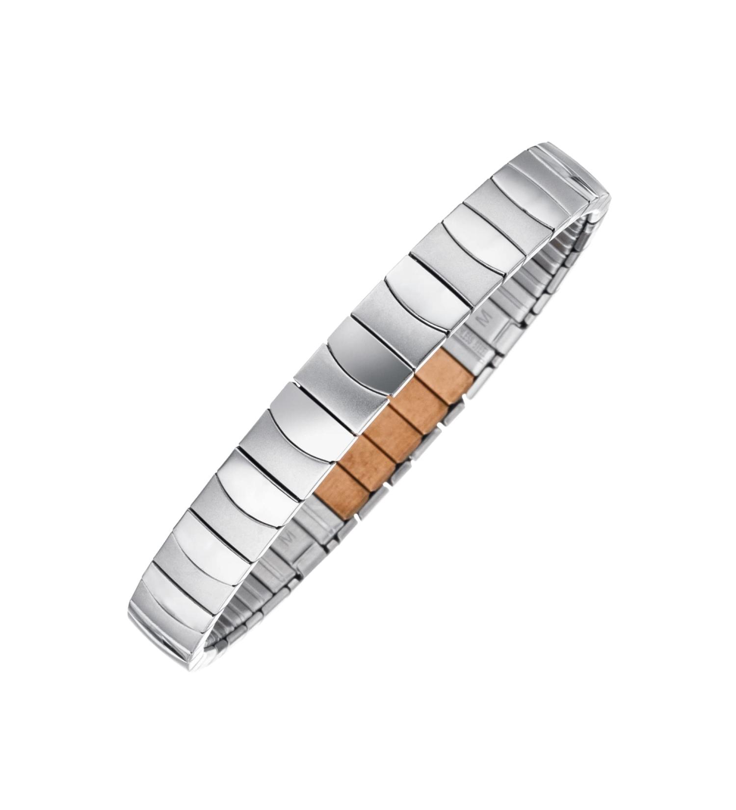 Magnetix Wellness Flexi Magnetic Turntable Classix | Silver Magnetic Jewelry in Matt Gloss Design | Perfect Fit for Swollen Wrists XL | Shop Internationally - Buy Online on GoSupps.com