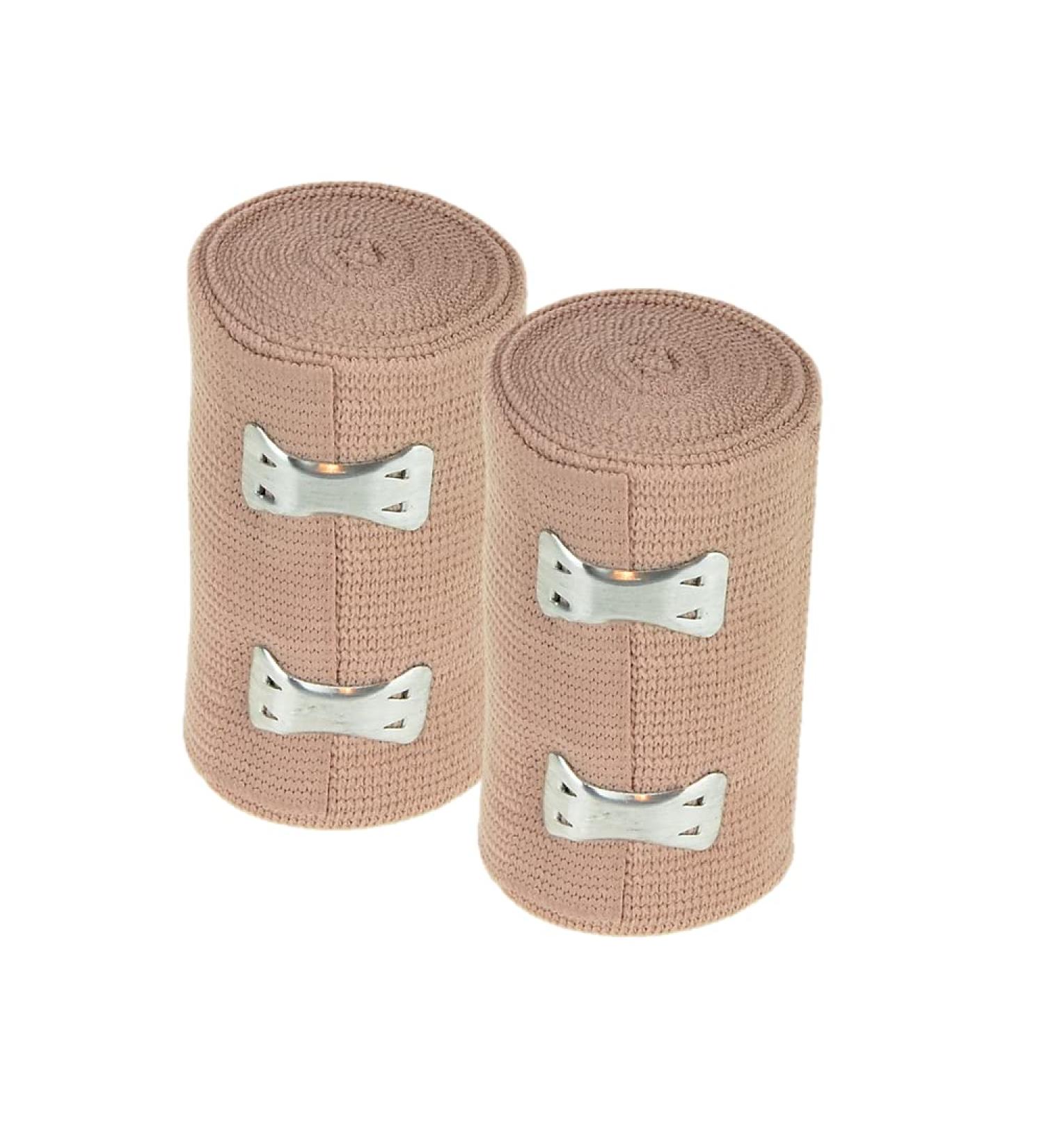 Dealmed Compression Bandages 3 Inch with Clip Closure - Stretch Elastic Wraps for Injuries & Wound Care - Pack of 2 - Buy Online on GoSupps.com