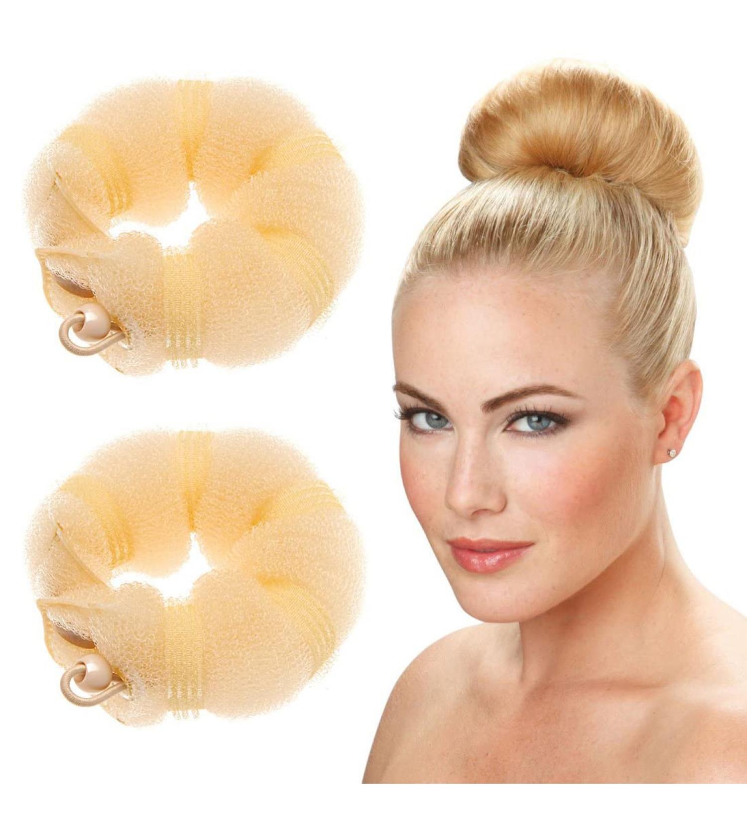 Goldrose Beauty Small Hair Bun Maker 2-Pack for Kids & Women - Twist Ring Former Styler Doughnut Chignon Clip Accessory (Blonde) - Buy Online on GoSupps.com