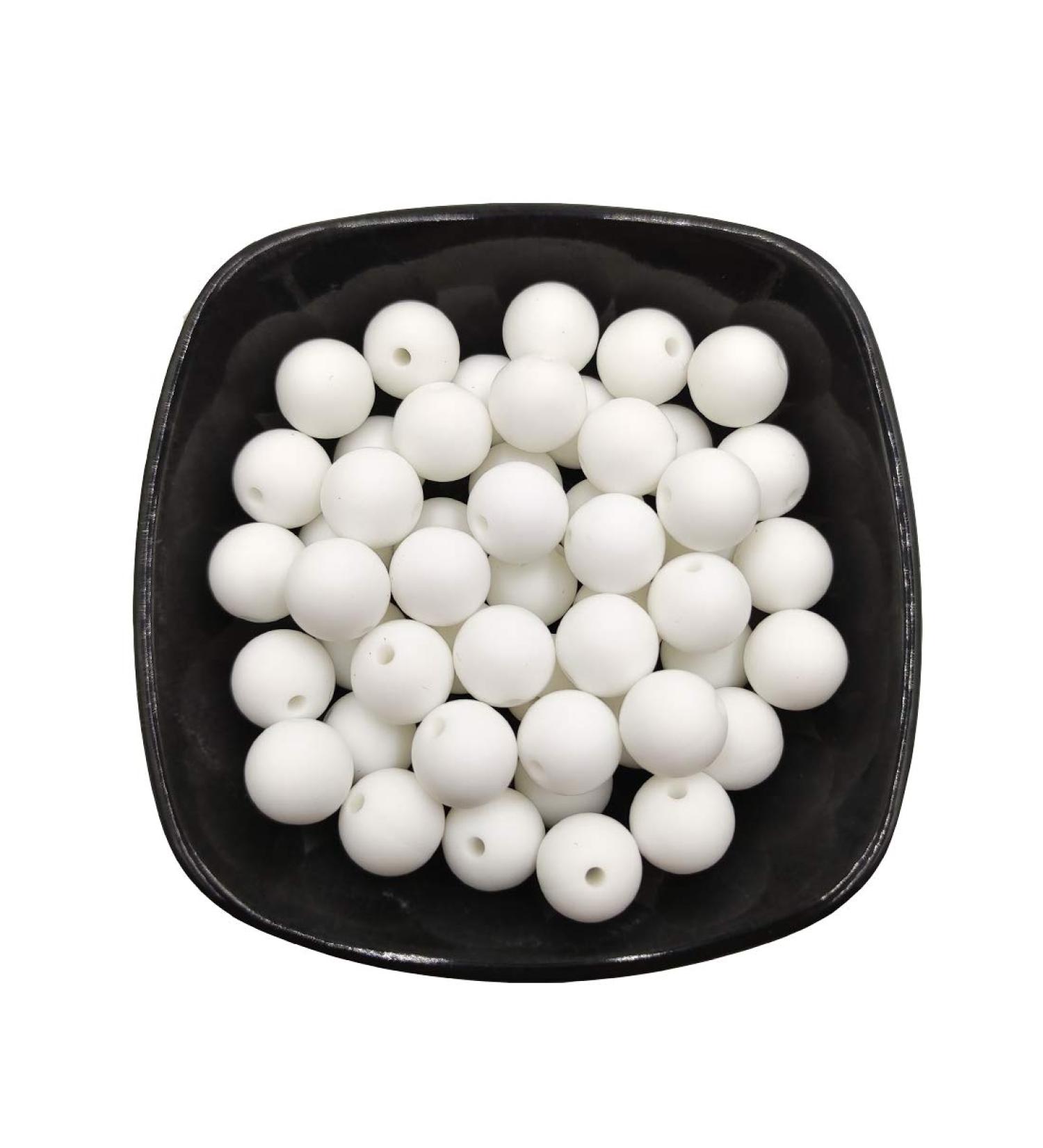 100pcs 9mm Silicone Round Loose Ball Pearl DIY Mom Necklace Accessories Chewing Ball - Buy Online on GoSupps.com