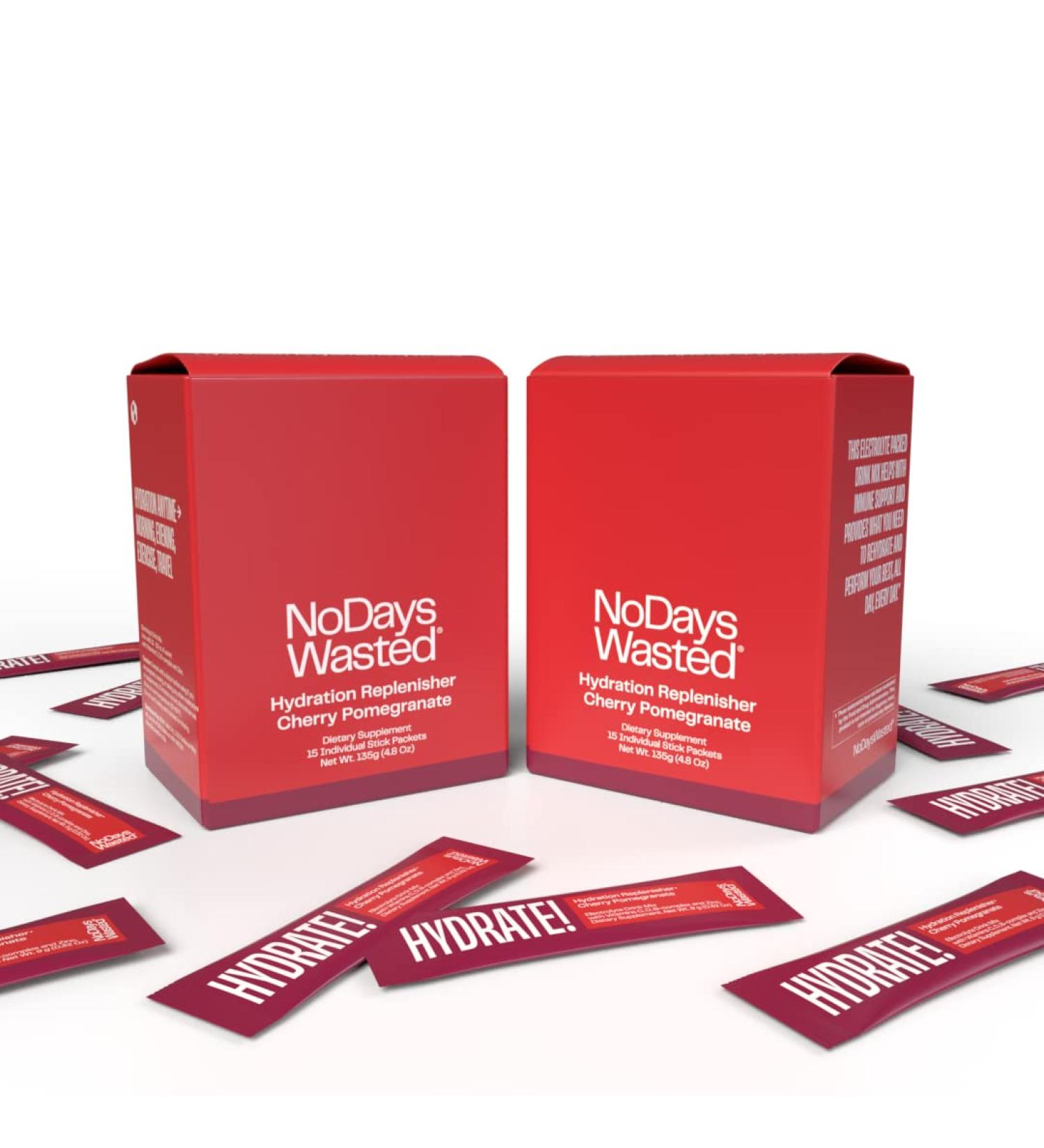 Hydration Replenisher 30 Count - Cherry Pomegranate Electrolyte Powder Drink Mix for Rehydration with Sodium Potassium & Vitamins - International Shipping Available - Buy Online on GoSupps.com