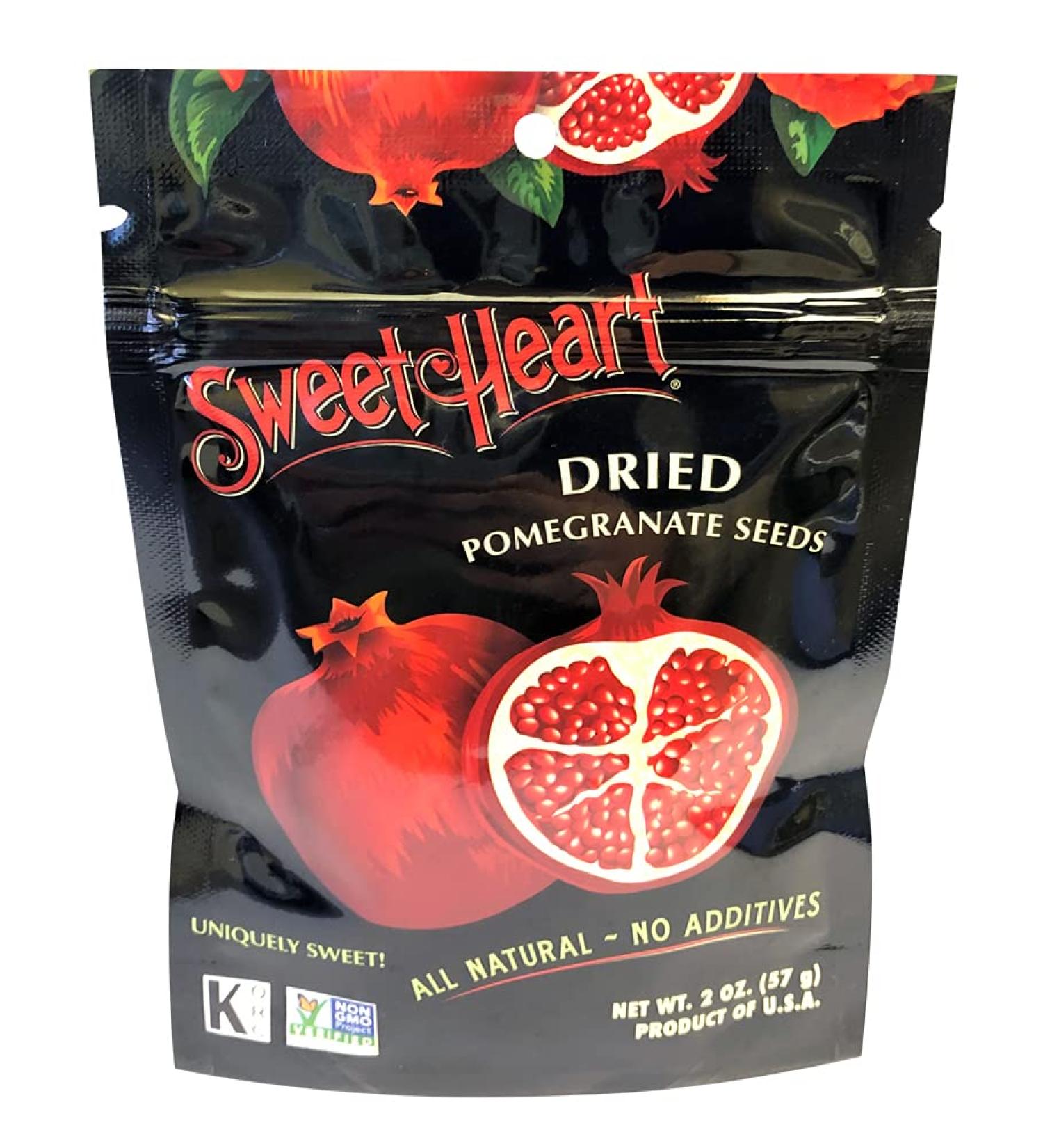 2 Oz. Sweetheart Dried Pomegranate Seeds | All Natural No Sugar Added | 100% Fruit | Non-GMO | Vegan | No Refrigeration Needed - Buy Online on GoSupps.com