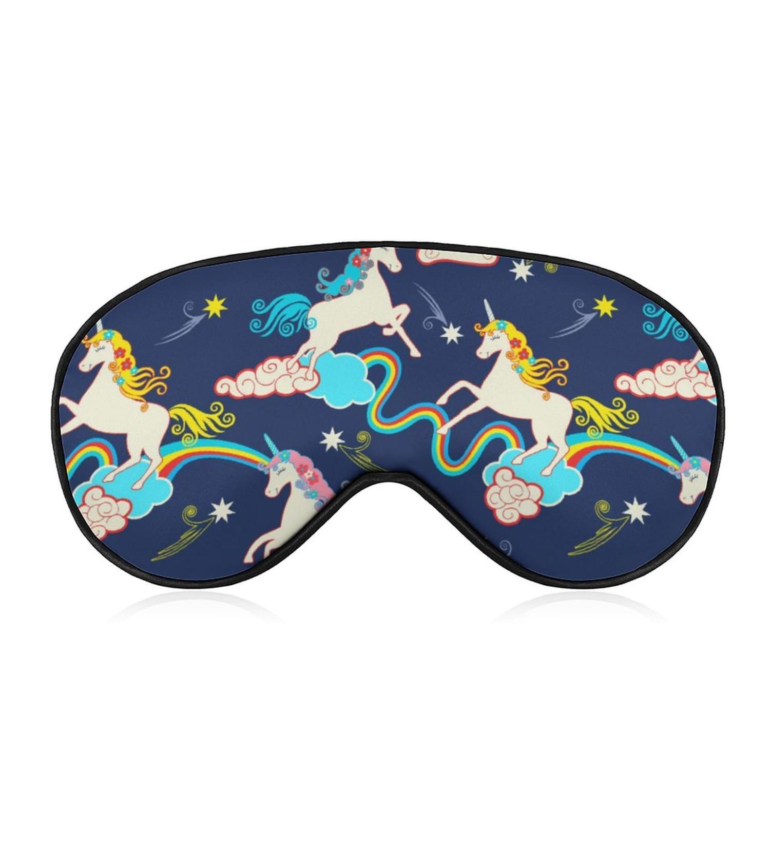 Fantasy Unicorn Sleep Mask - Adjustable Strap, Block Light, Ideal for Sleeping, Travel, Men & Women - Buy Online on GoSupps.com