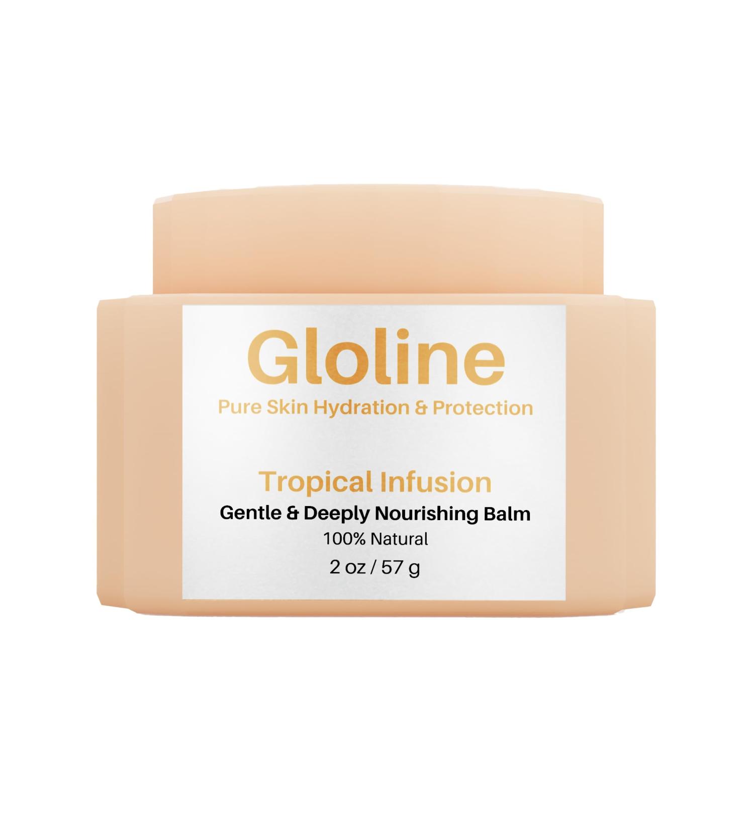 Gloline Tropical Infusion Natural Skin Superfood Balm for Face & Body with Squalane Shea Butter Vitamin E Oil for Skin Nourishment + 6 Antioxidant-Rich Botanicals | Face and Body Moisturizer - Buy Online on GoSupps.com
