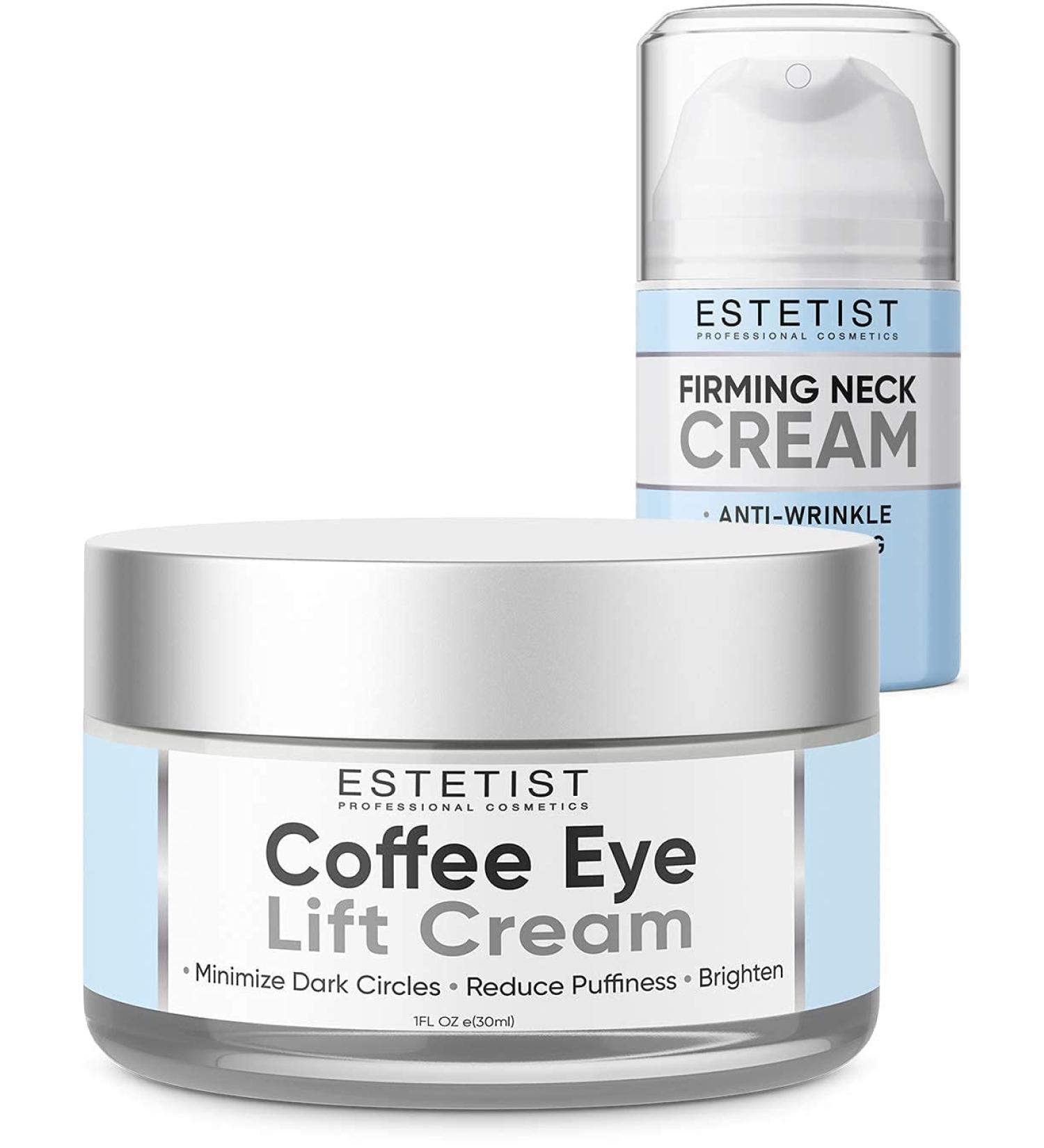 ESTETIST Caffeine Infused Eye Lift Cream - Brightens Dark Circles, Firms Under Eye Bags, & Tightens Sagging Skin - Neck & Chest Firming Cream - Buy Online on GoSupps.com