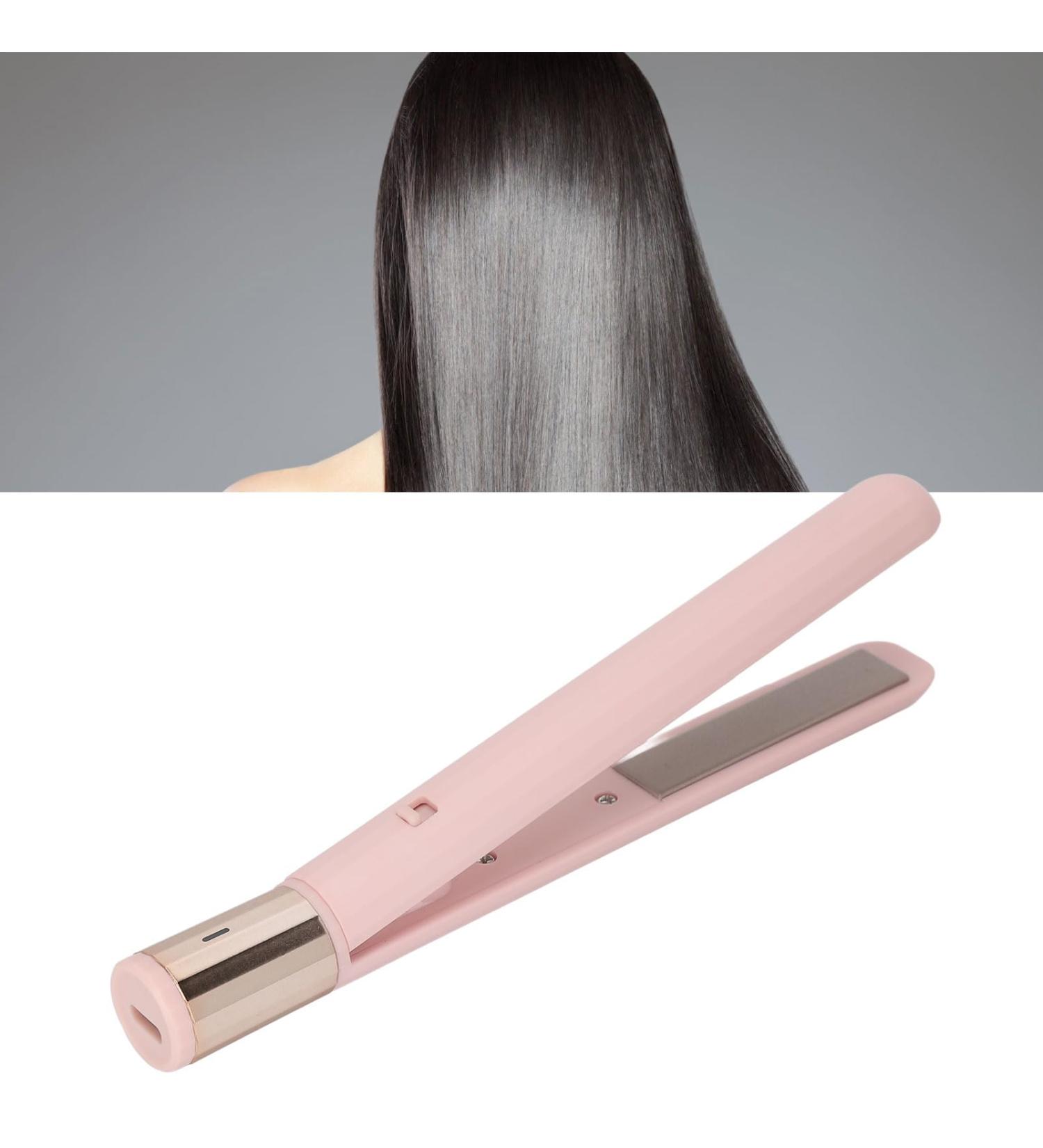 Buy Mini Hair Straightener Even Heating Versatile Styles Compact & Portable Perfect for Women & Men - Pink - Buy Online on GoSupps.com