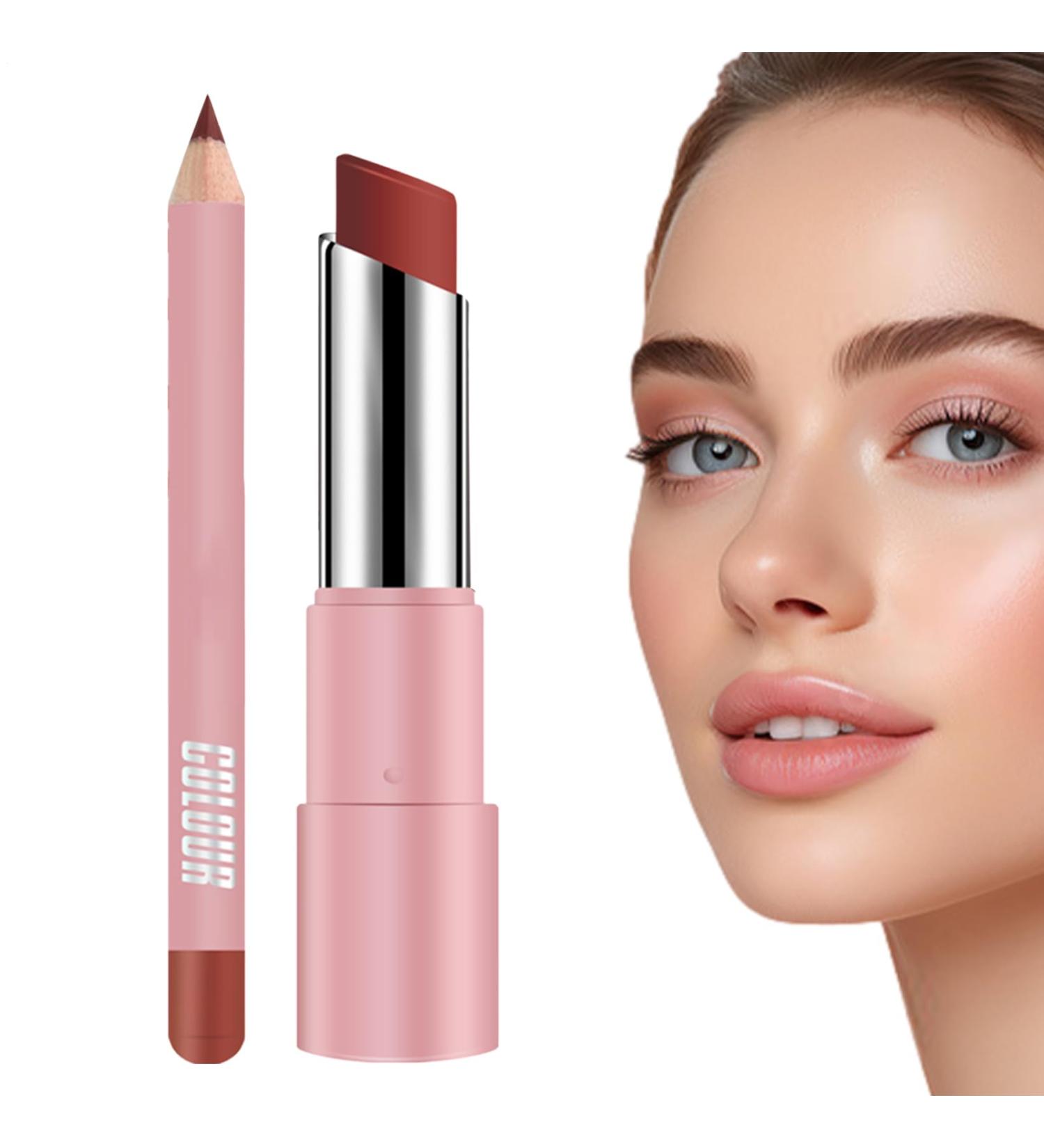  G n rique Moisturizing Lip Balm with Lip Liner Pencil Brightening Non-Sticky Set for Women Ideal for Travel Business School Home Purse Makeup Kits - Buy Online on GoSupps.com