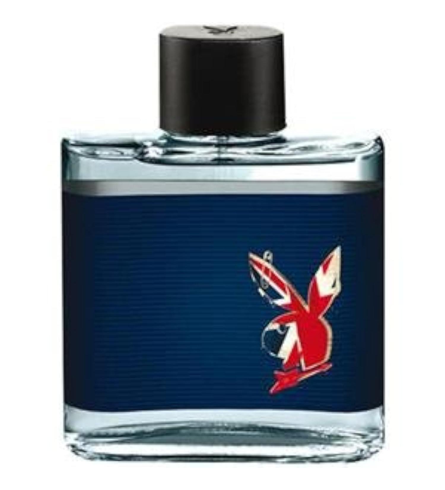 Playboy London Eau De Toilette Spray for Men 100ml/3.4 Oz Aromatic Spicy fragrance 3.4 Ounce (Pack of 1) - Buy Online on GoSupps.com