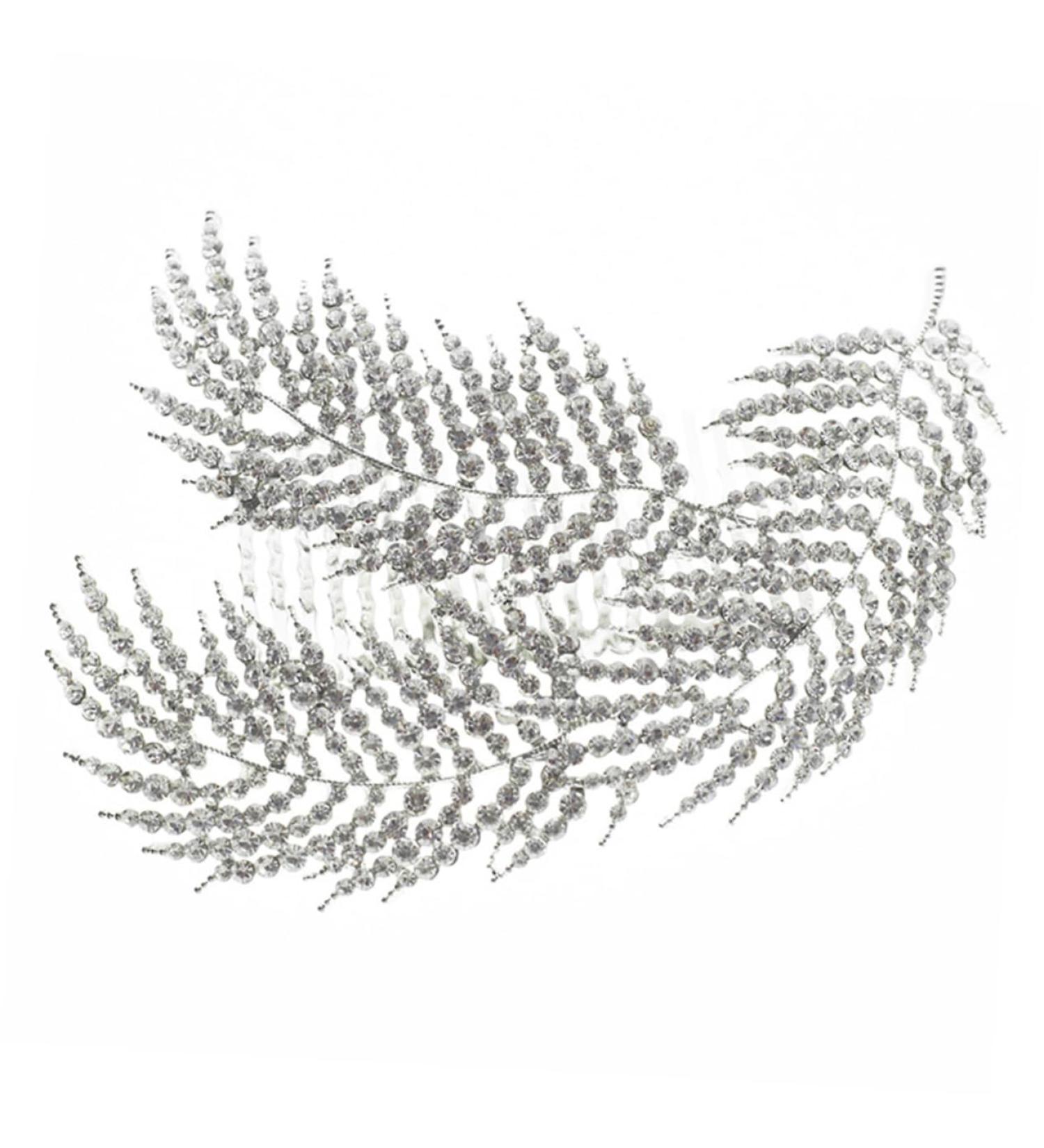 FRCOLOR Bridal Hair Accessories hair comb bridal hair comb rhinestone headpiece silver headpiece bridal headpiece headpiece rhinestone hair comb hair side combs bride Korean Comb - Buy Online on GoSupps.com