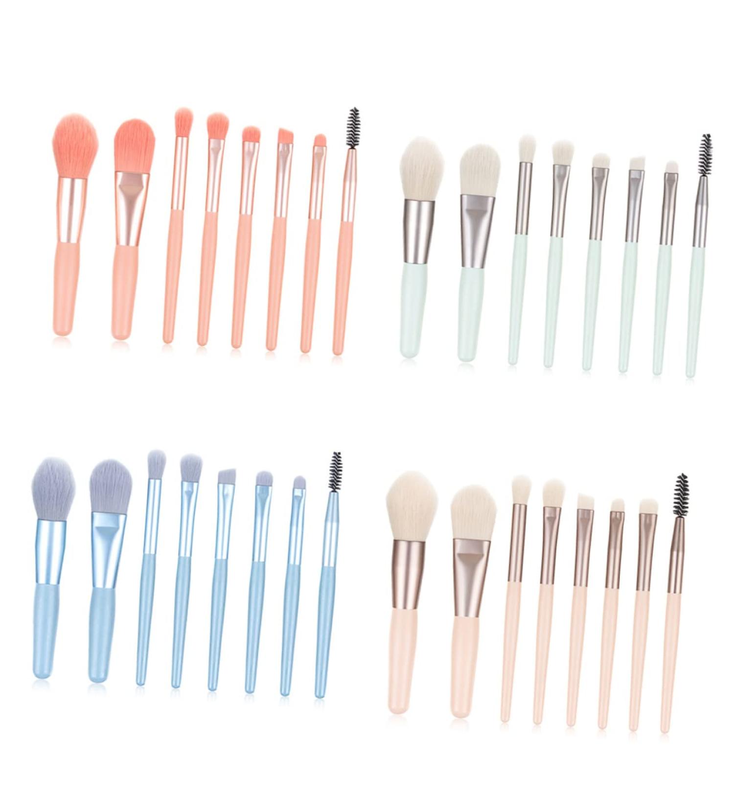 Gogogmee 8pcs Powder Brush Eyeshadow Makeup Brushes Makeup Brush for Woman Cosmetic Face Brushes Wooden Blue - Buy Online on GoSupps.com