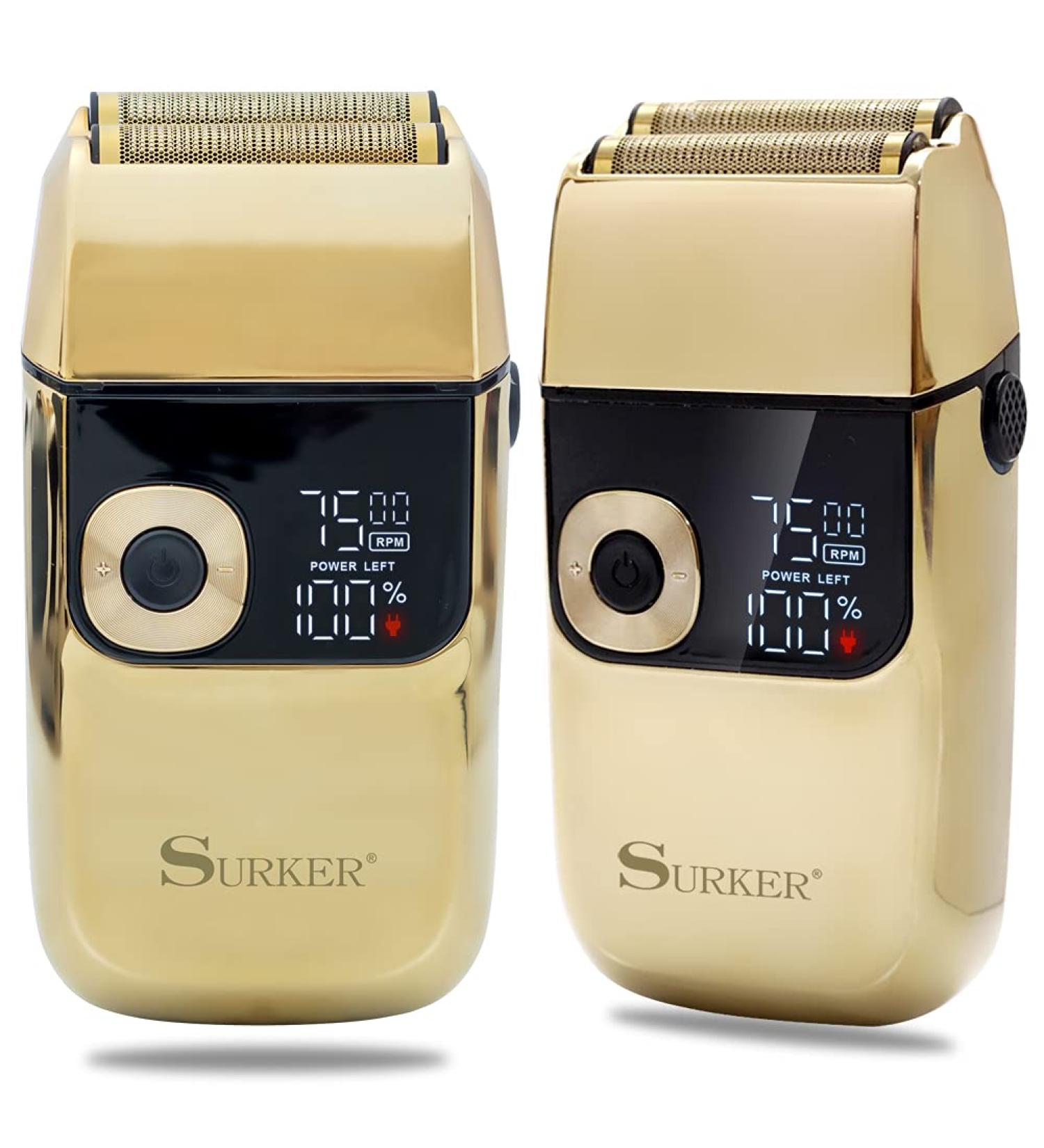 Surker Shavers for Men Electric Shaver Razor Cordless Professional Barber Shaver USB Rechargeable Wet/Dry Shaving(Gold)  - Buy Online on GoSupps.com