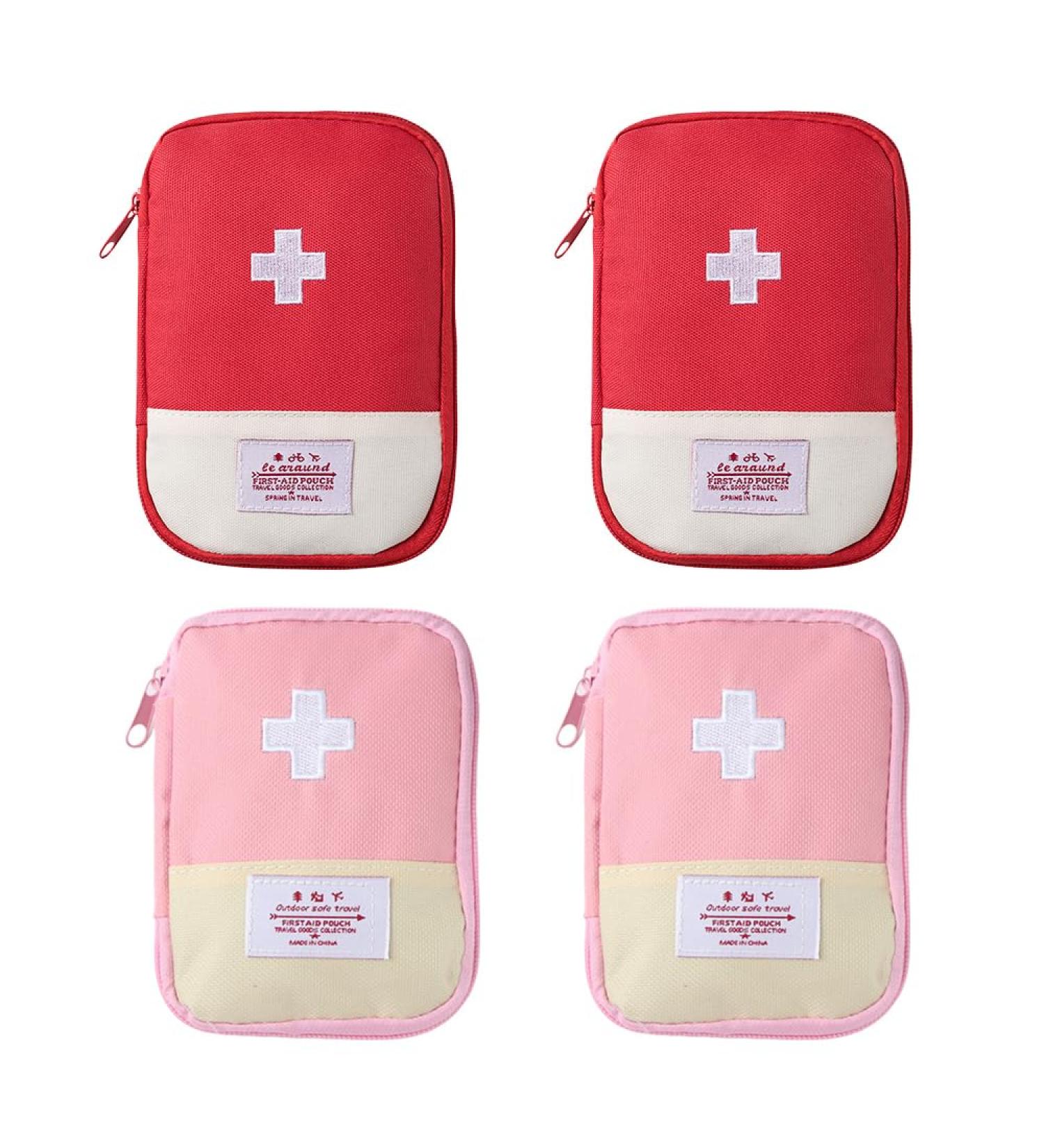 Ximimark 4 pcs Portable Pill Organizer - Stylish Compact Medicine Storage & First Aid Solution in Macaron Colors - Ideal for Travel - Buy Online on GoSupps.com