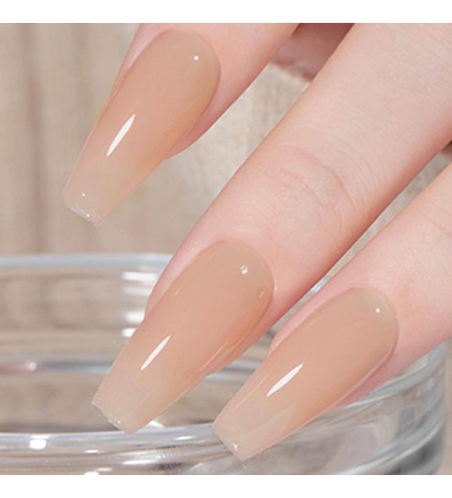 Nude Nail Polish Nude Translucent Nail Varnish Quick Dry Chip Resistant Polish 8ml Highly Pigmented Nail Polish for Girls Art Manicure DIY at Home - Buy Online on GoSupps.com