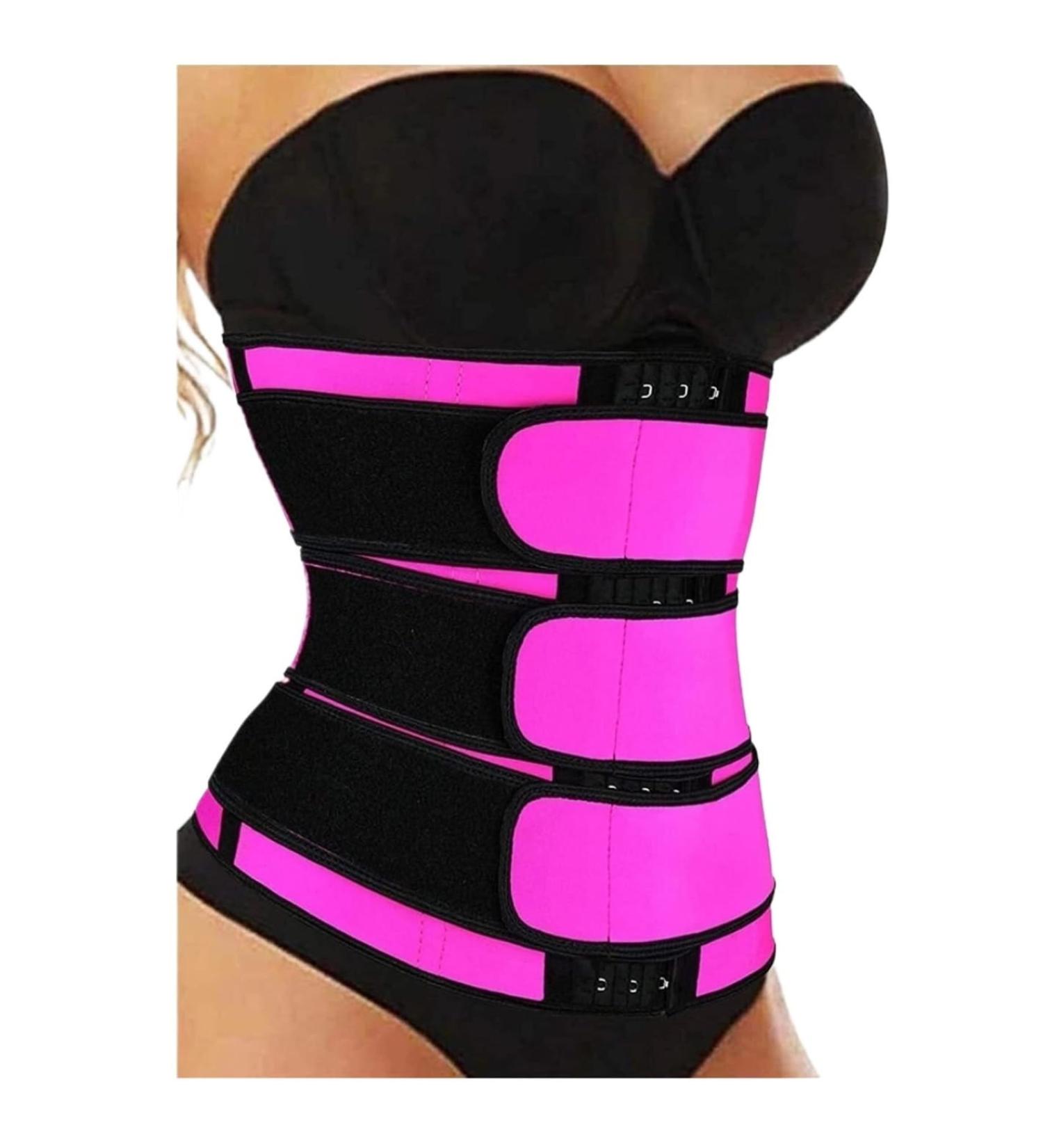 Back Support Back Brace Lumbar Support Lumbar Brace Waist Trainer Shaperwear Tummy Control Slimming Fat Burning Back Support Belt(Pink 4X-Large) XXXX-Large Pink - Buy Online on GoSupps.com