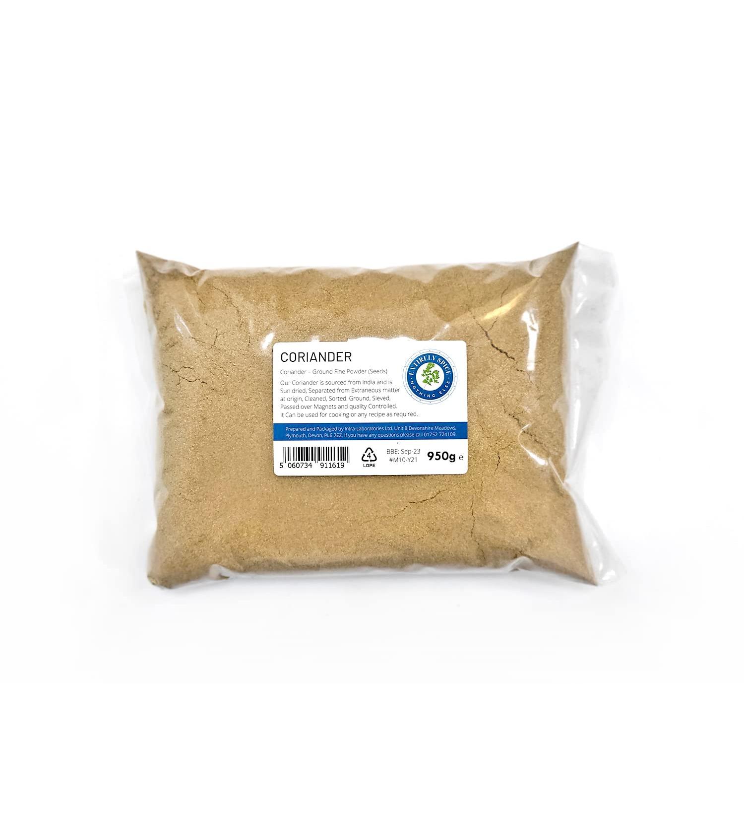 Entirely Ingredients Ground Coriander 950g - Selected for Premium Quality - Premium Food Grade - Buy Online on GoSupps.com