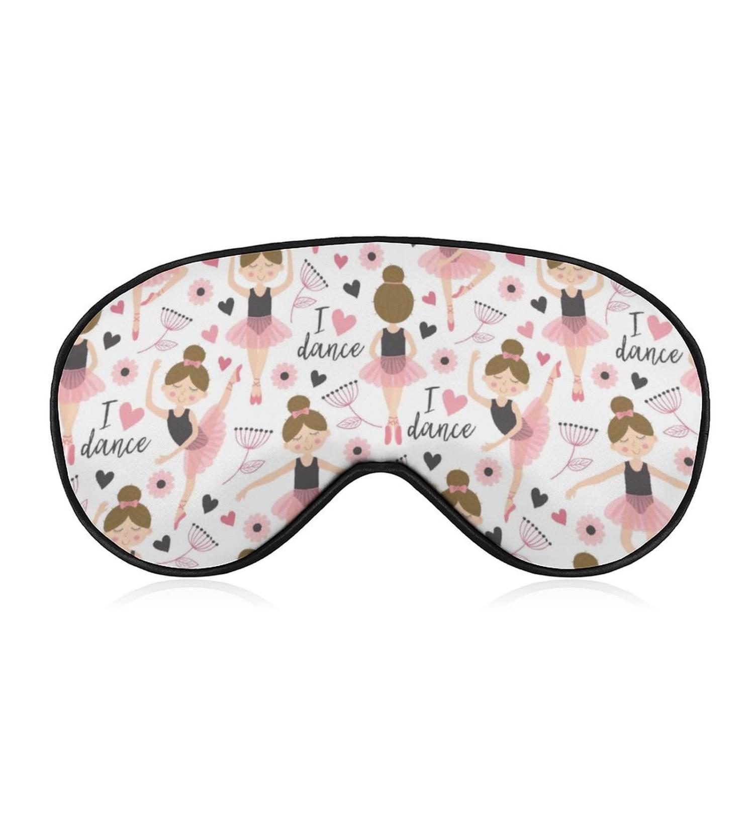Ballerina Girls Sleep Masks - Adjustable Blackout Eye Cover for Women Men - Perfect for Yoga, Travel, Nap - Elastic Strap Included - Buy Online on GoSupps.com