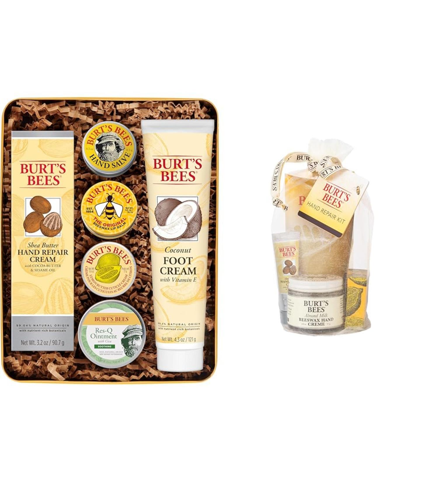 Burt's Bees Easter Basket Stuffers Classics Gifts Set 6 Products in Giftable Tin Cuticle Cream & Easter Basket Stuffers Hand Repair Gifts Set 3 Hand Creams plus Gloves - Buy Online on GoSupps.com