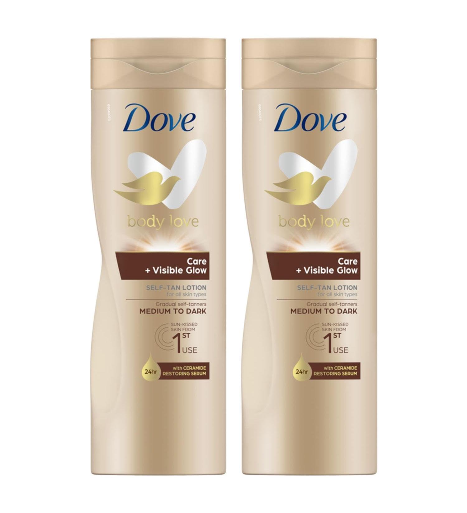 Buy 2x Dove Summer Luminous Gradual Self Tanning Body Lotion - Medium to Dark (400ml) | International Shipping - Buy Online on GoSupps.com