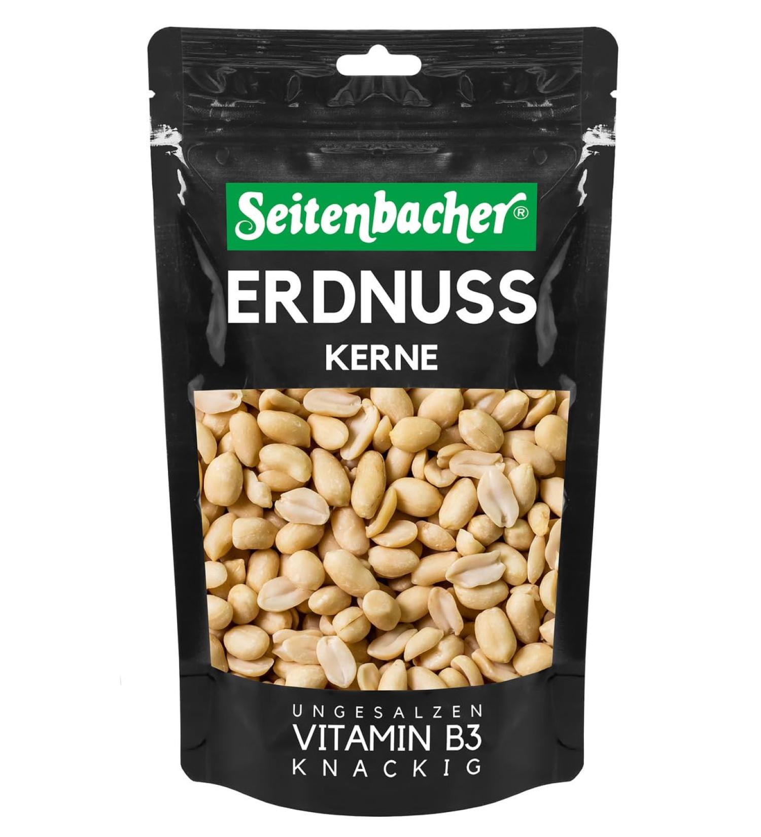  Seitenbacher Seitenbacher Peanuts | Native | No Additives | Unsalted | Roasted without Fat | (10 x 225 g) - Buy Online on GoSupps.com
