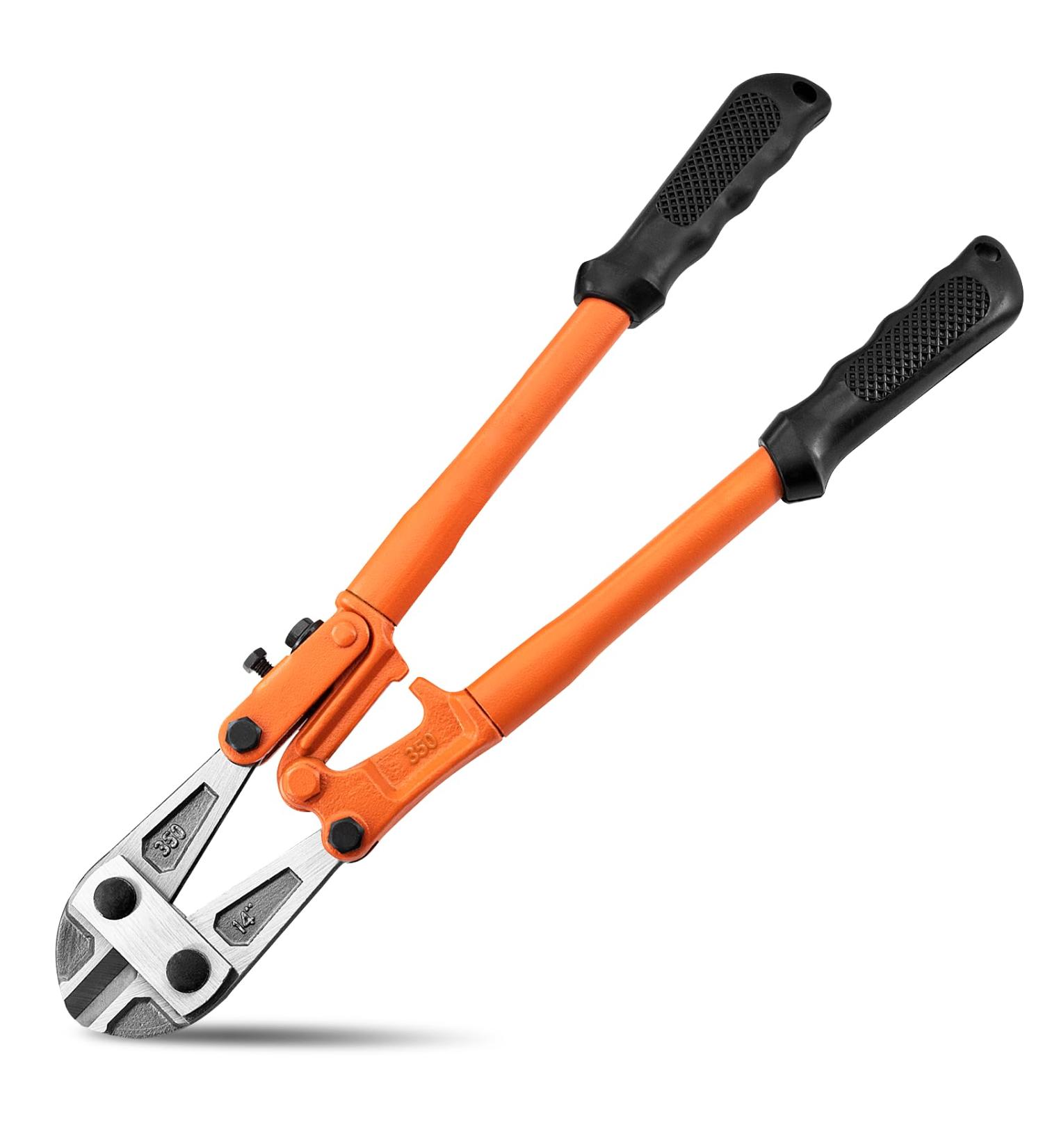 Meccion 14 Heavy Duty Bolt Cutter for Cutting Fence Steel Wire Chain Metal Rods Screws Locks Rivet and Small Padlock with Rubberized Anti-Slip Easy Grip Handles 14-inch - Buy Online on GoSupps.com