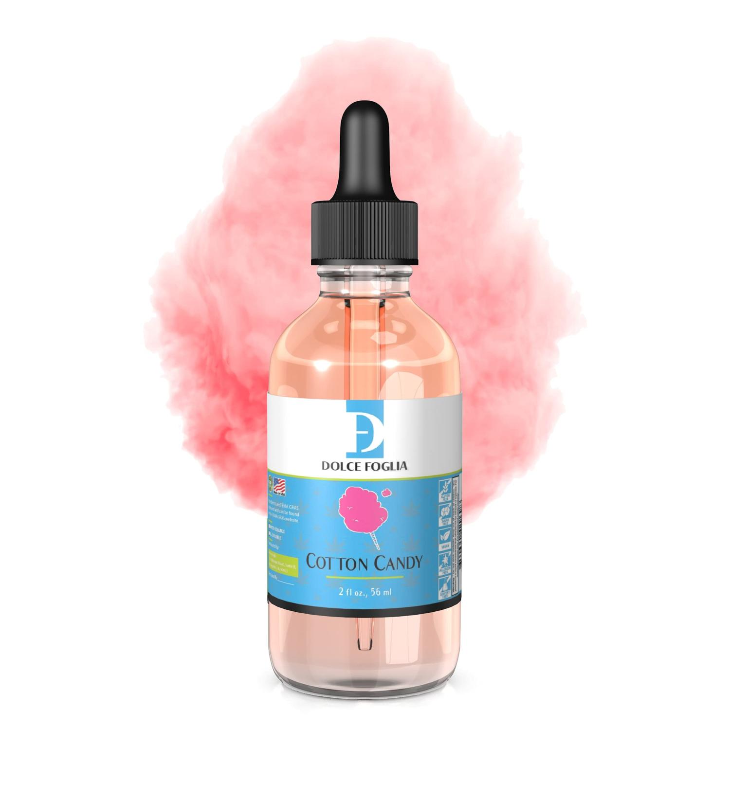 Cotton Candy Flavor Concentrate for Food  2 Oz. Water-Based Cotton Candy Flavoring for Beverages  Pastries  Gummies  & Jams in Glass Bottle  Confection & Candy Flavoring Oils by Dolce Foglia Cotton Candy 2 Oz. - Buy Online on GoSupps.com