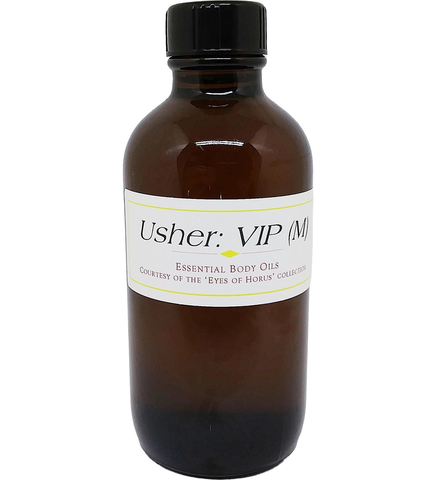 VIP: Usher - Type For Men Scented Body Oil Fragrance Regular Cap - Gold - 4 oz. - ID#37608 4 Fl Oz (Pack of 1)