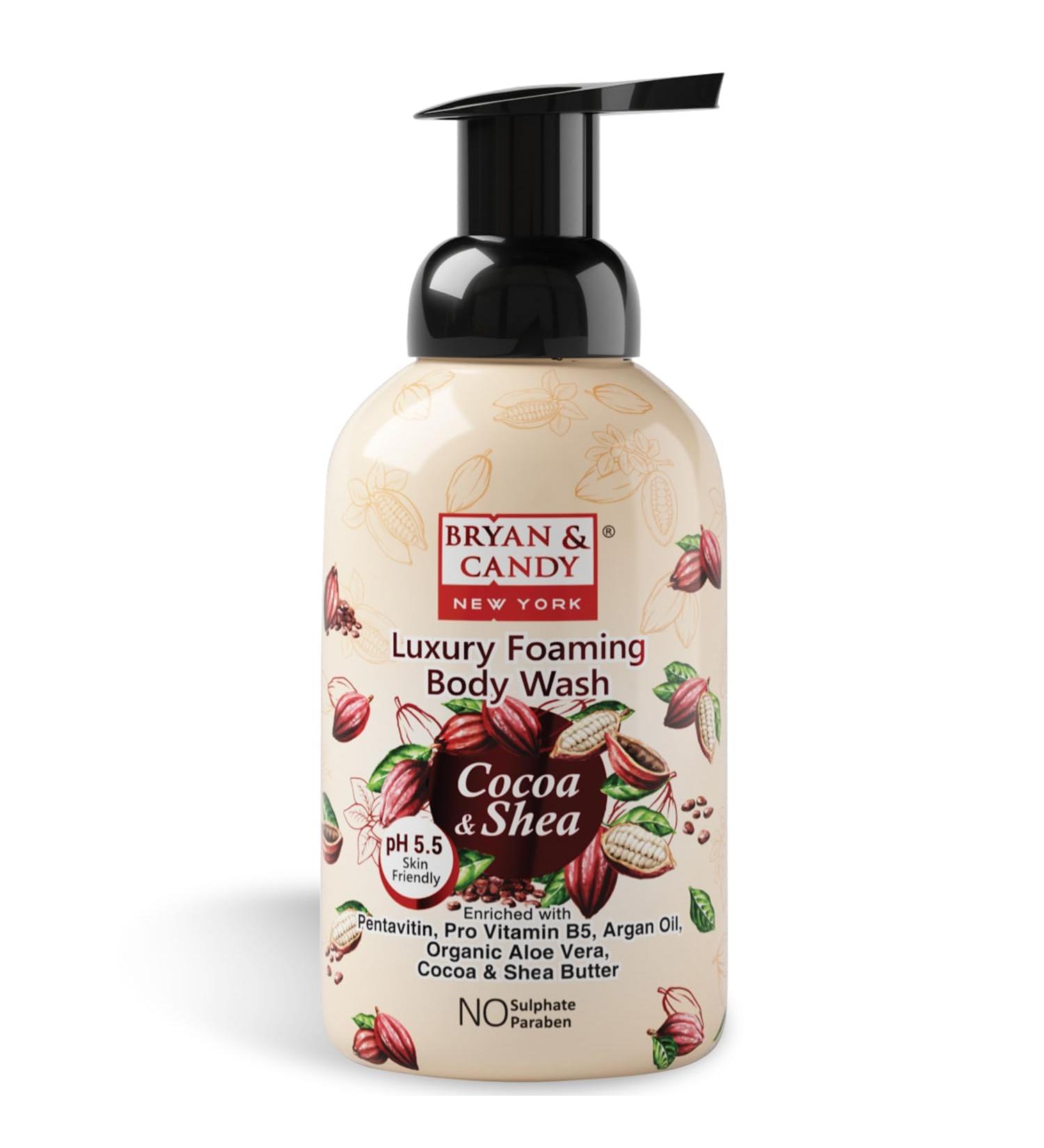 Luxury Foaming Body Wash - Hydrating Cocoa Shea with Pentavitin & Argan Oil for All Skin Types - 400ml - Buy Online on GoSupps.com