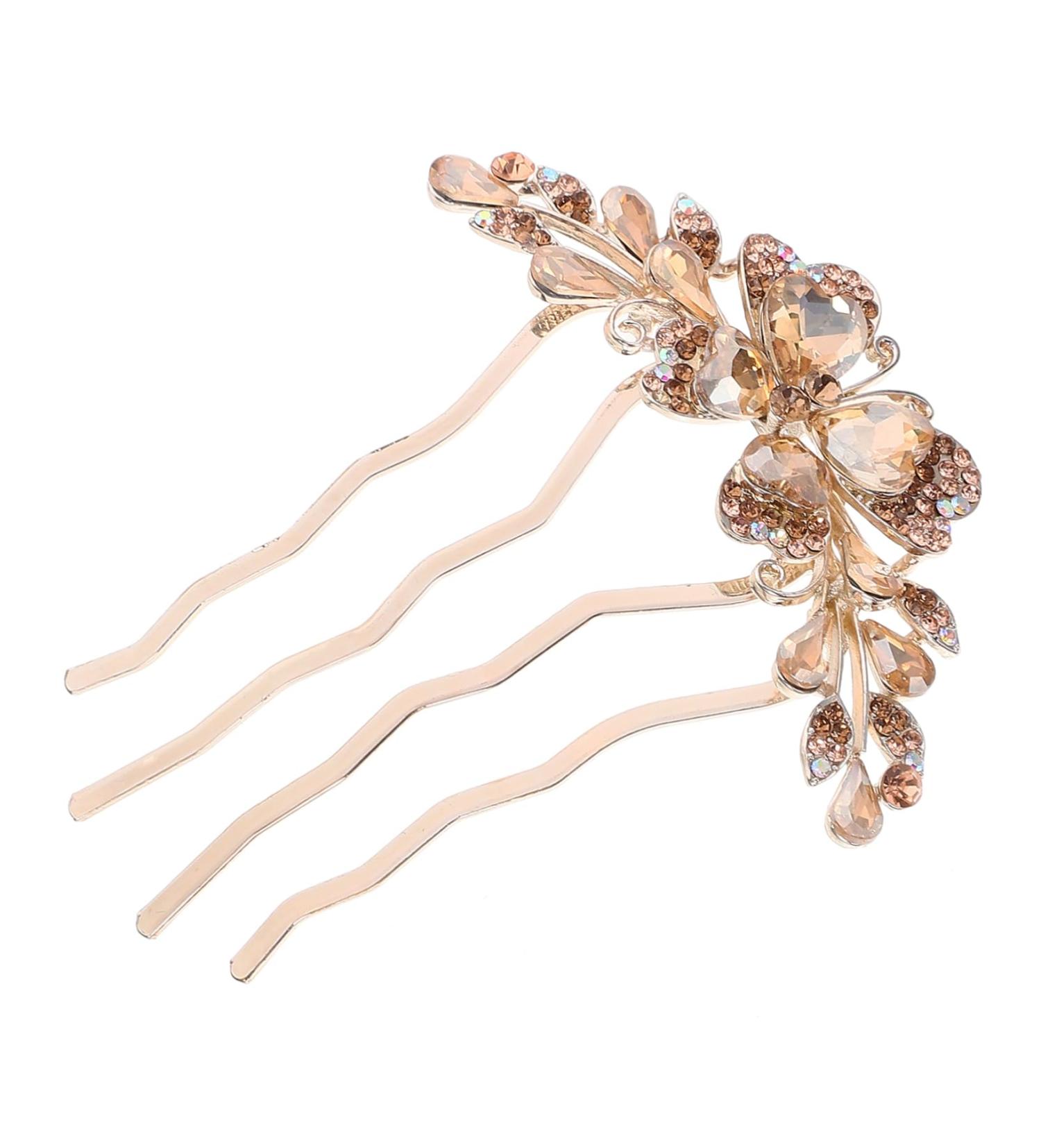 WOFASHPURET Hair Comb Rhinestones Hair Pin Hair Accessories for Women Rhinestone Hair Clips Womens Headpiece Rhinestone Clips for Hair Girl Hairpin Hair Piece Headgear Women's Metal - Buy Online on GoSupps.com