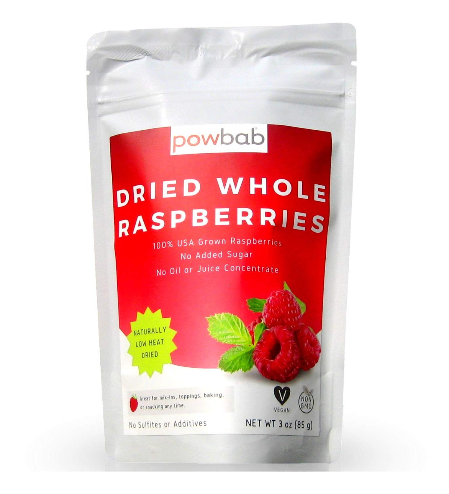 100% USA Grown Organic Whole Dried Raspberries - No Sugar Added, Unsweetened Dehydrated Fruit for Baking (3 oz) - Buy Online on GoSupps.com