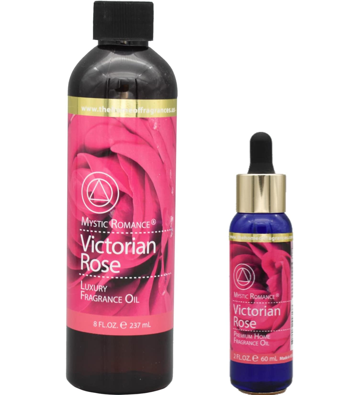 The Home of Fragrances - Set of 2 Bottles of Fragrance Oils - 2oz & 8oz (Victorian Rose)