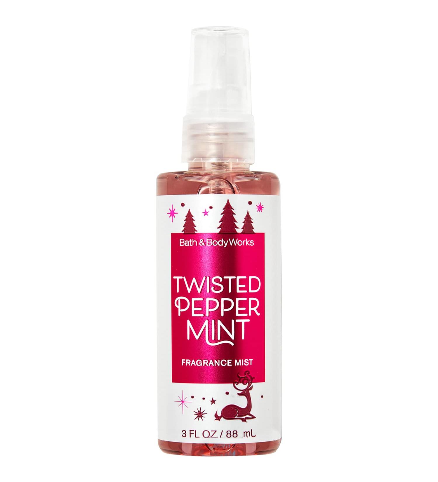 TWISTED PEPPERMINT Travel Size Fine Fragrance Mist 3 Fluid Ounce-BATH AND BODY WORKS