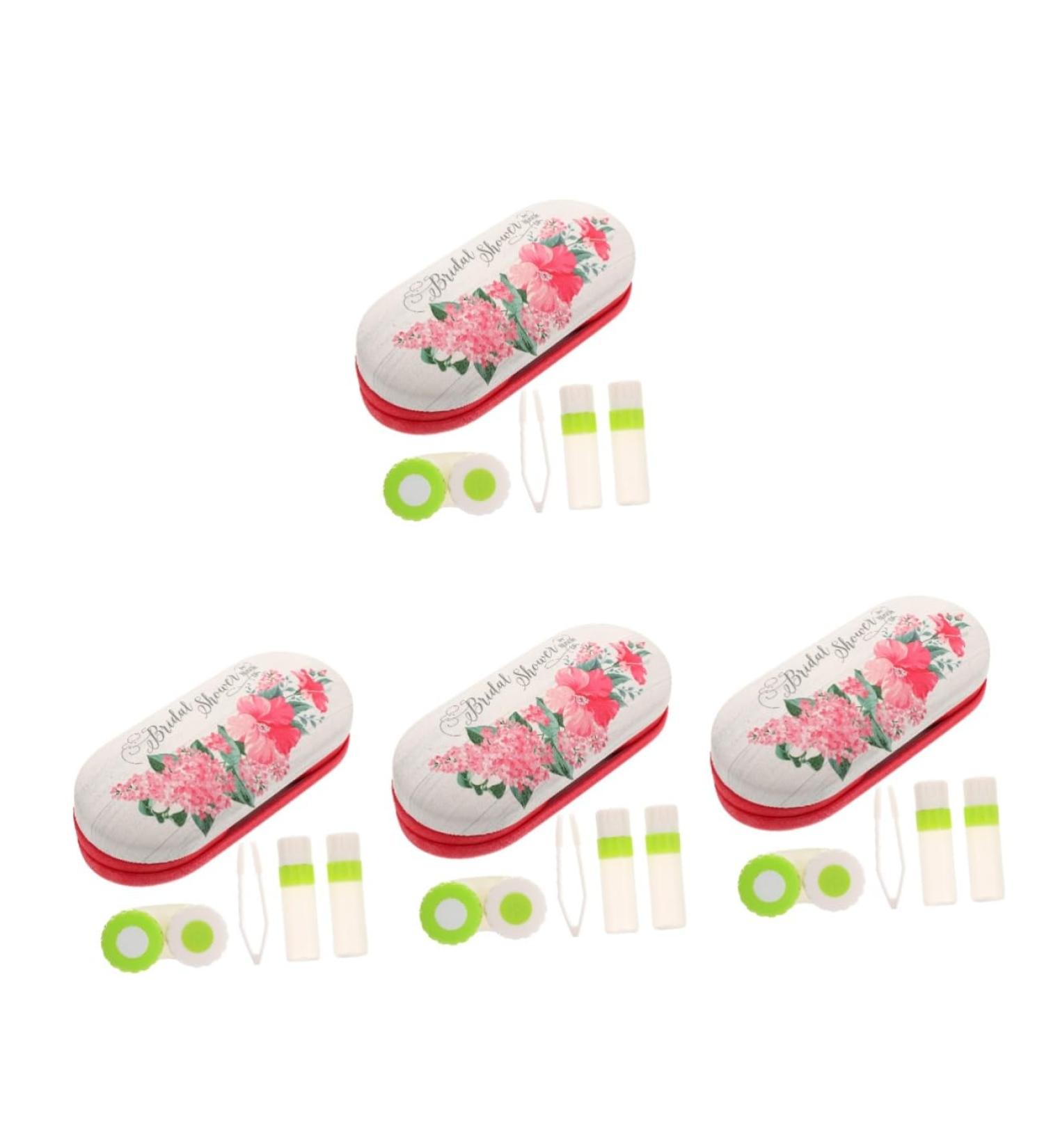 Buy Healvian Double-Lodged Glasses Case | 2-in-1 Travel Storage Box for Lens & Glasses with Mirror & Tweezers | Durable Leather PU | International Shipping - Buy Online on GoSupps.com