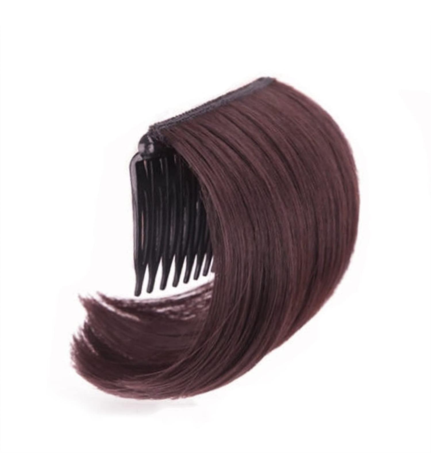 Bangs Hair Synthetic Bangs 4" Short Thick Hairpieces Adding Extra Hair Volume Clip in Hair Extensions Straight Hair Up Comb False Hair Accessories for Women Bangs Hair Clip(4) - Buy Online on GoSupps.com