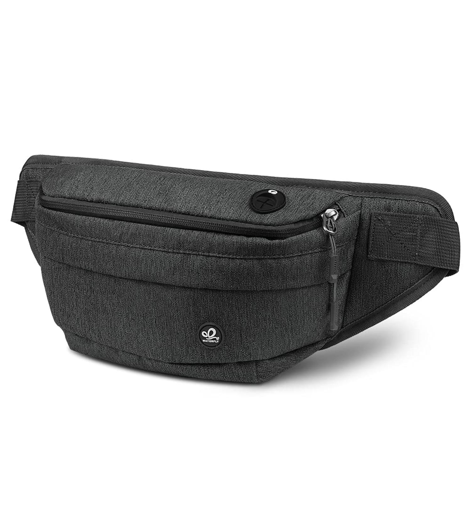 WATERFLY Fanny Pack for Men Women Water Resistant Large Hiking Waist Bag Pack Carrying All Phones for Running Walking Traveling Large Black - Buy Online on GoSupps.com