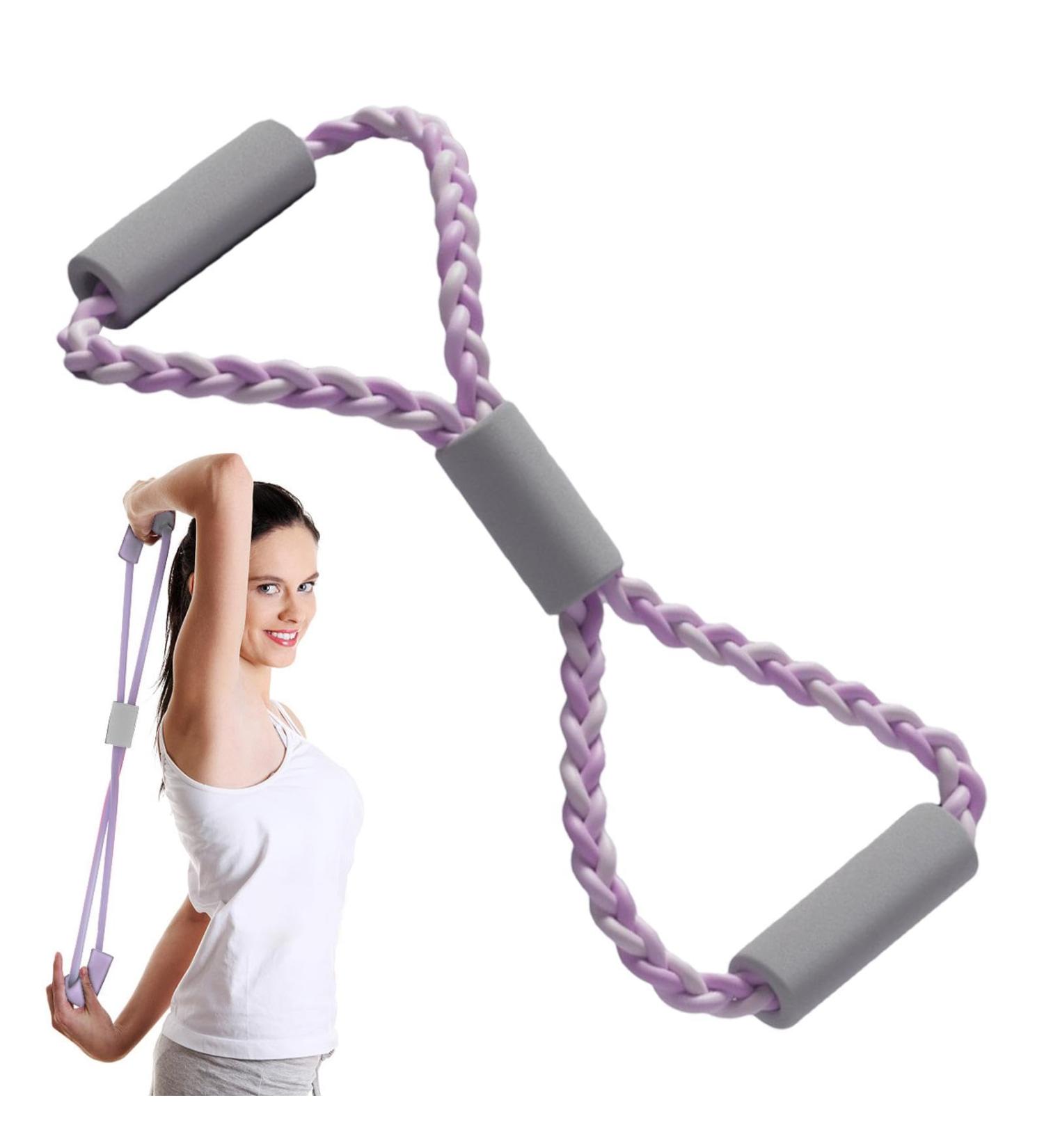 Figure 8 Resistance Band - Resistance Bands For Arms | Arm Resistance Bands | Back Workout Equipment | Arm Exercise Bands Tension Ropes | Fitness Pulling Rope With Padded Handles For Arms Chest Expan - Buy Online on GoSupps.com