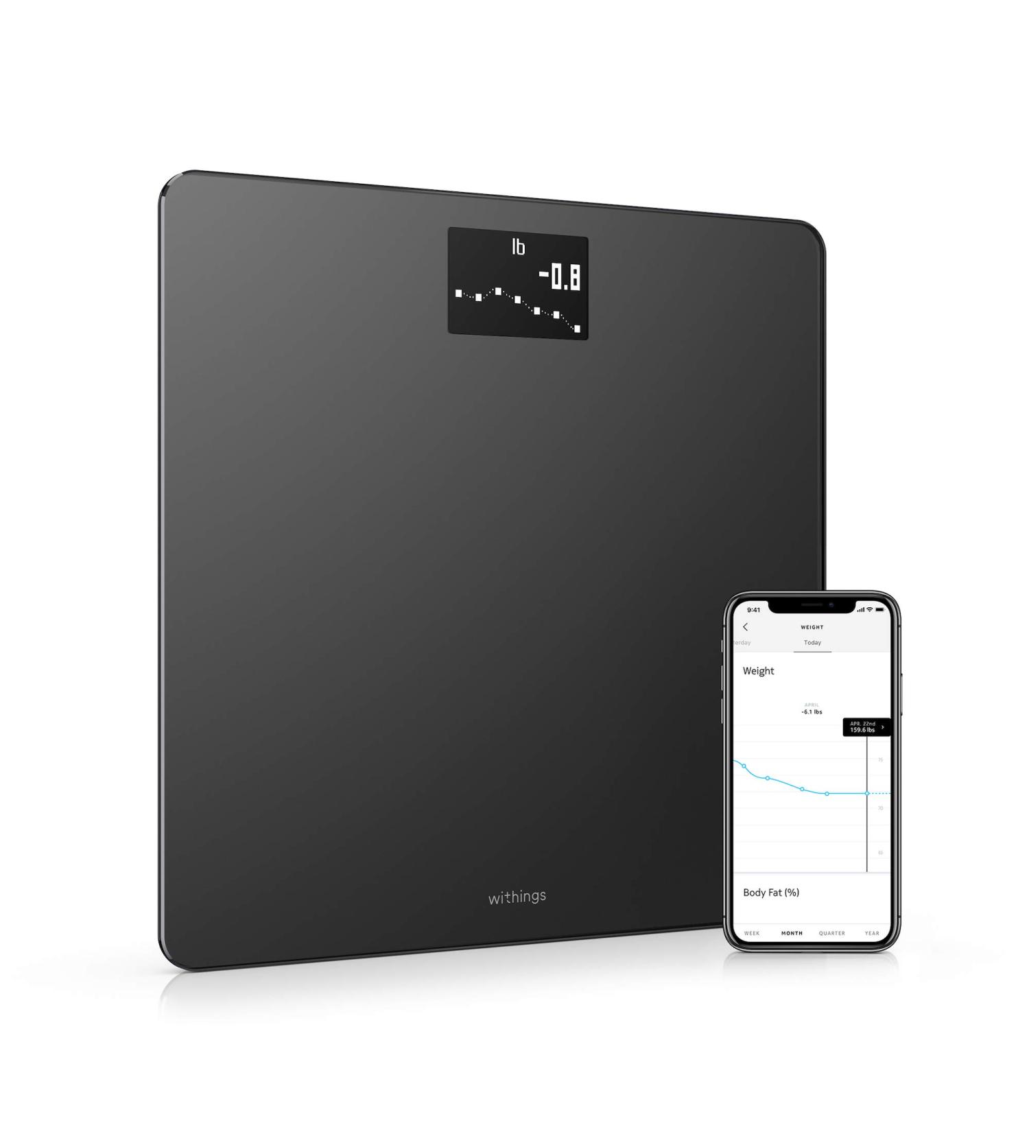 Withings Body Smart Scale | Wi-Fi Digital Weight & BMI Tracker | Black - Buy Online on GoSupps.com