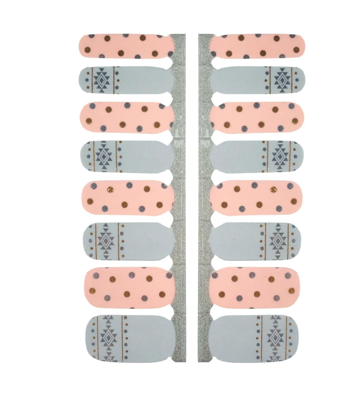 My nails nail foils birthday present i 16 Ultra-thin nail polish strips white/pink i self-adhesive premium nail art wraps i sticks to natural and lacquered acrylic gel & shellac nails