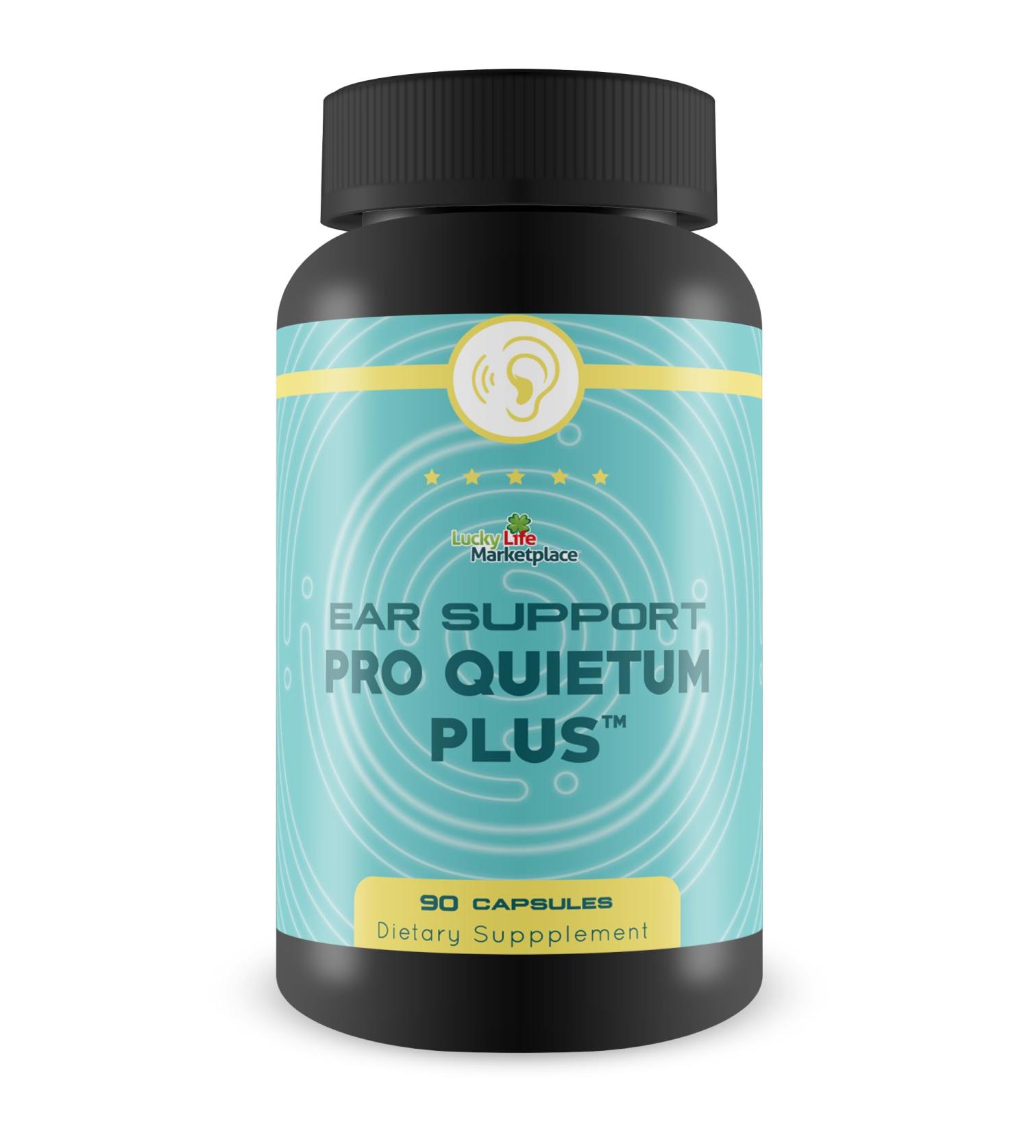 Ear Support Pro Quietum Plus - Tinnitus Relief Supplement with Vitamin C, Zinc & Herbs - Promotes Healthy Auditory System - Buy Online on GoSupps.com