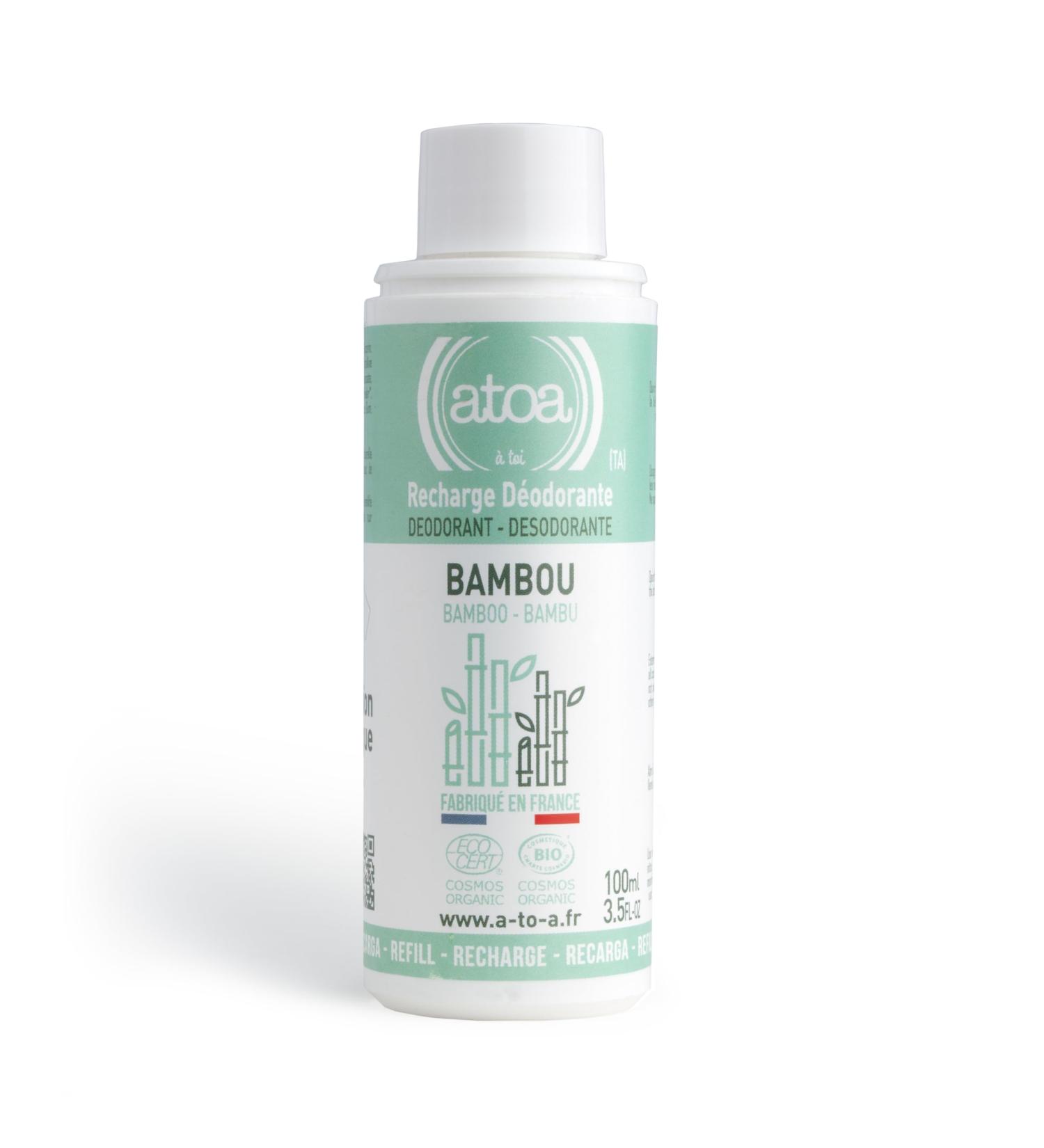  ATOA ATOA - Refill Bamboo Deodorant Certified 100ml COSMOS ORGANIC - Buy Online on GoSupps.com