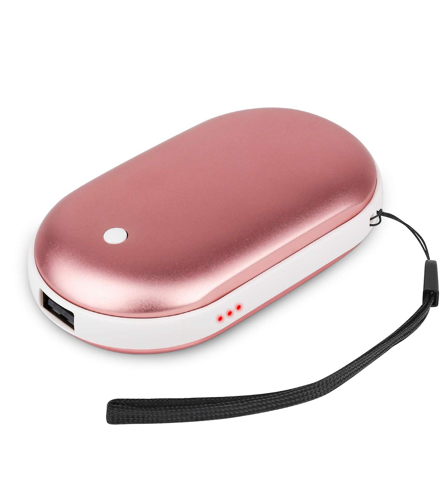 SkyGenius Rechargeable Hand Warmer, 5200mA Reusable Electric Pocket USB Hand Warmers/Power Bank, for Raynauds, Outdoors, Winter Rose - Buy Online on GoSupps.com