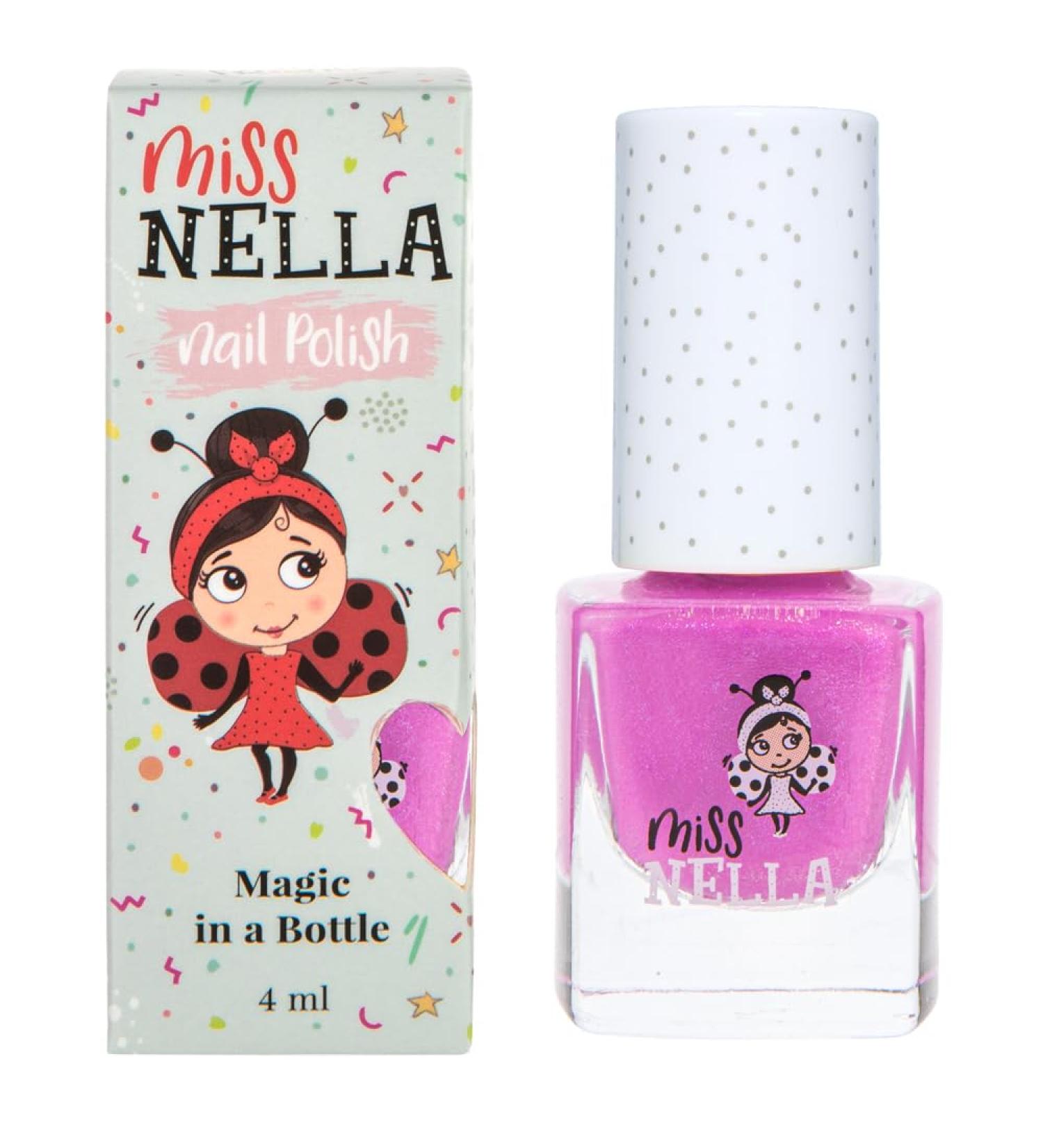Miss Nella Blueberry Smoothie Glitter Nail Polish for Kids - Non-Toxic & Odour Free Formula | Safe & Easy Peel Off for Children and Toddlers - Buy Online on GoSupps.com