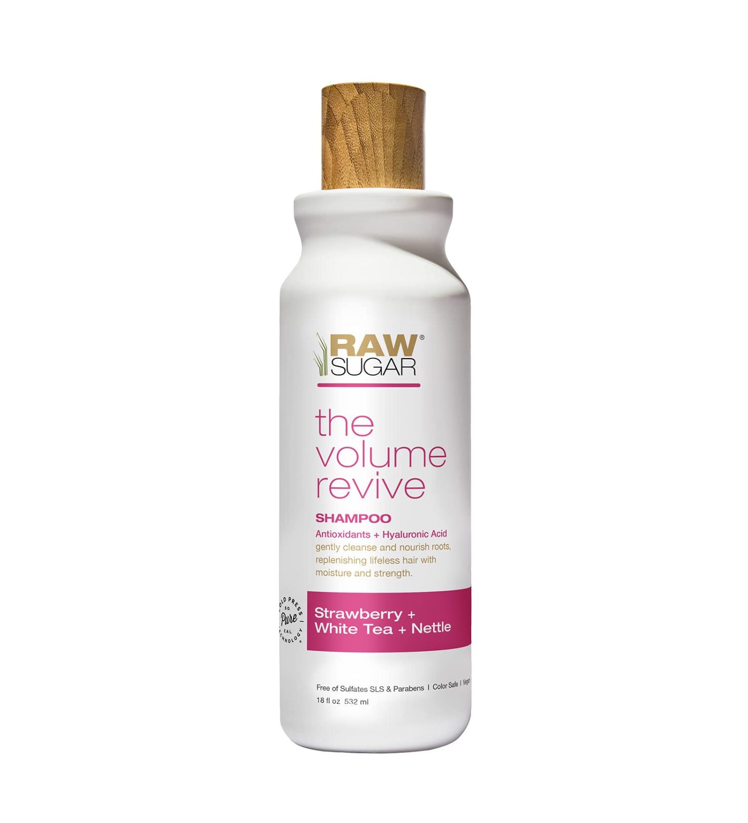 Buy RAW SUGAR Volume Revive Shampoo - Antioxidants Hyaluronic Acid Strawberry & White Tea - 18 Fl Oz - International Shipping Available - Buy Online on GoSupps.com